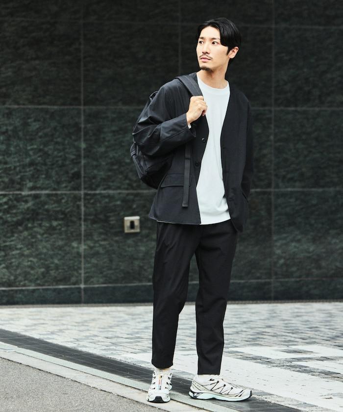 ALL WEATHER ACTIVE WEAR 全氣候活力服裝 舒適版型無領夾克套裝/寬鬆長褲