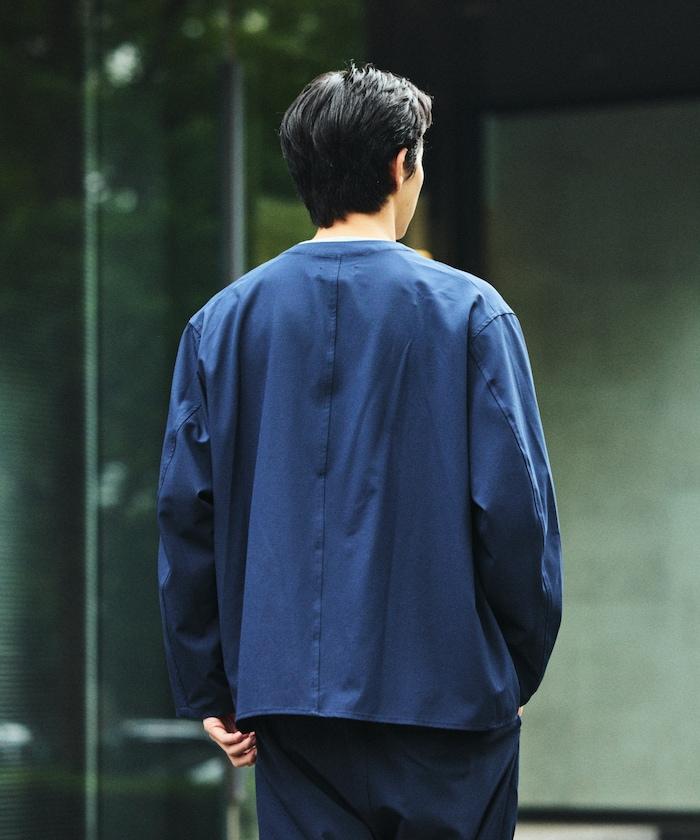 ALL WEATHER ACTIVE WEAR 全氣候活力服裝 舒適版型無領夾克套裝/寬鬆長褲