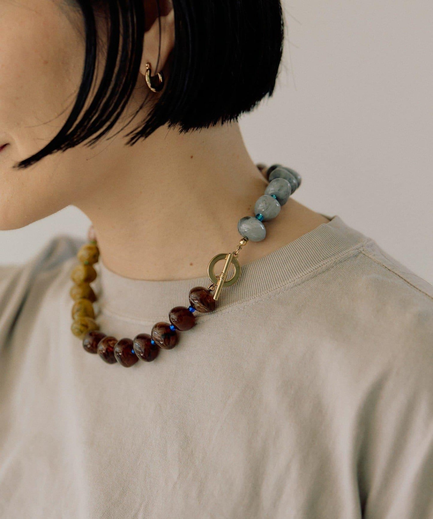 堅果漸變色項鍊