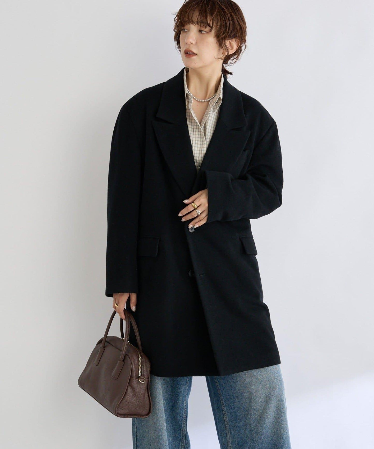 【優雅幹練】羊毛海狸呢西裝領大衣