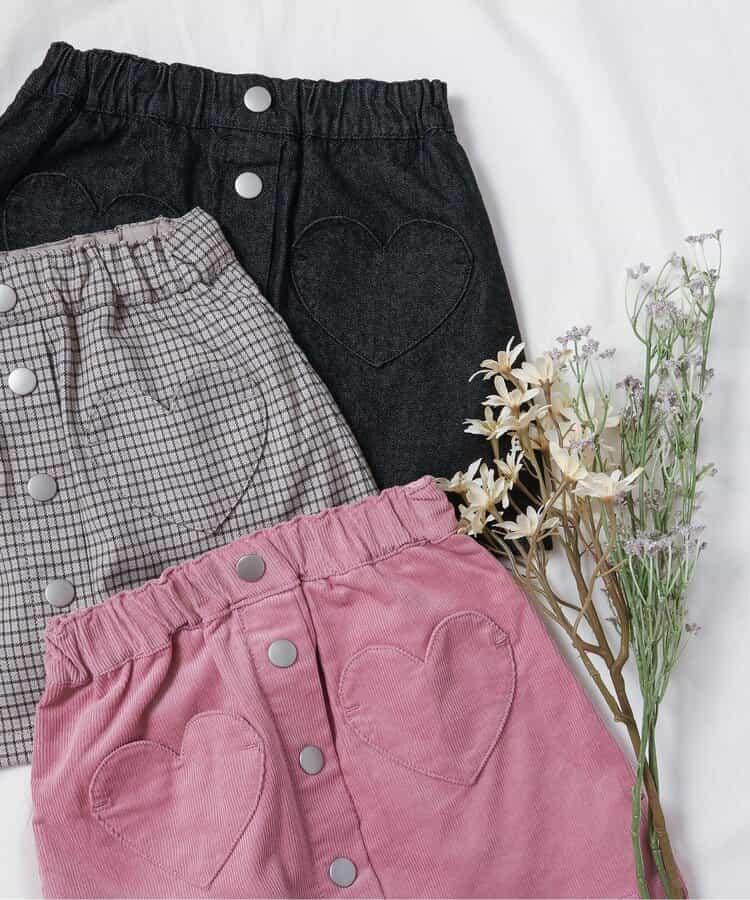 愛心口袋內襯短褲裙