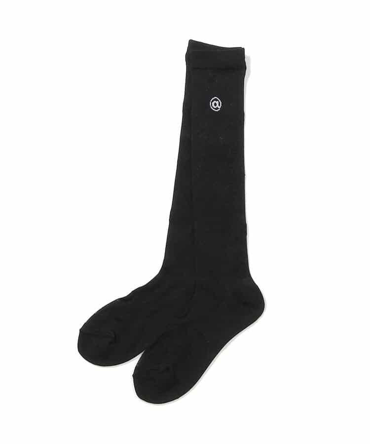 星星圖案透膚高筒襪