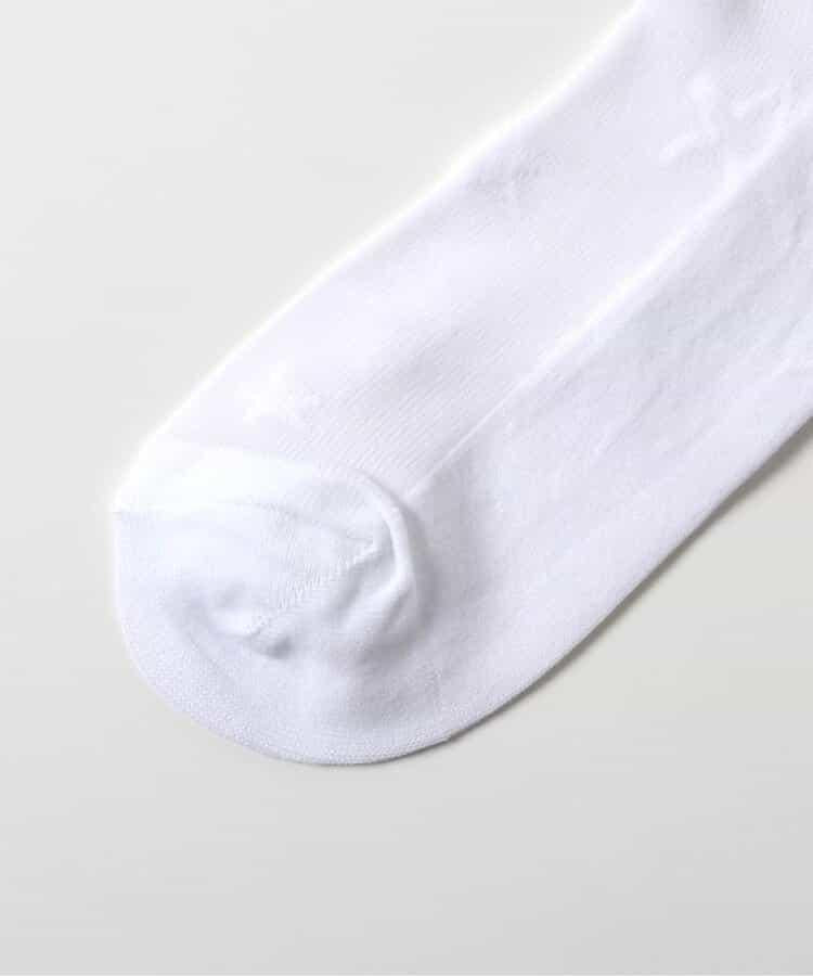 星星圖案透膚高筒襪