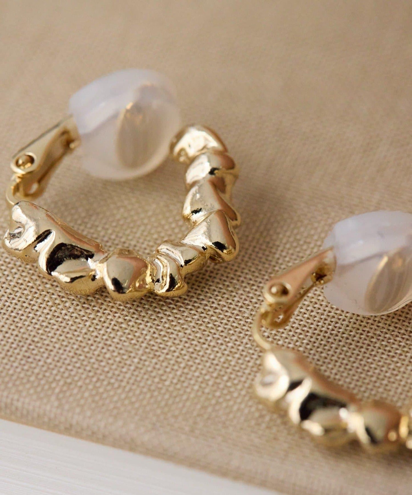 粗獷風圈形耳環