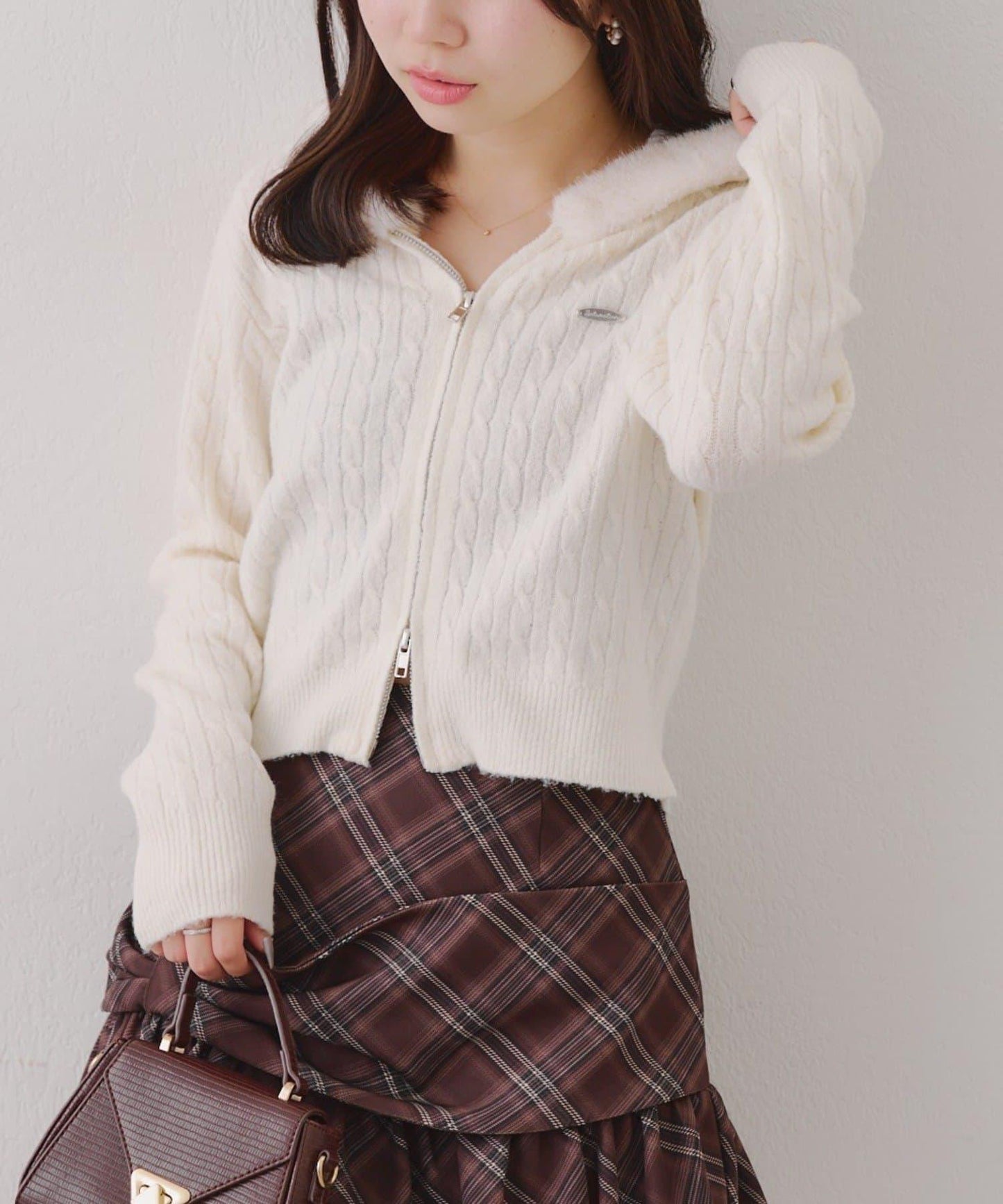 連帽毛絨拉鍊衛衣