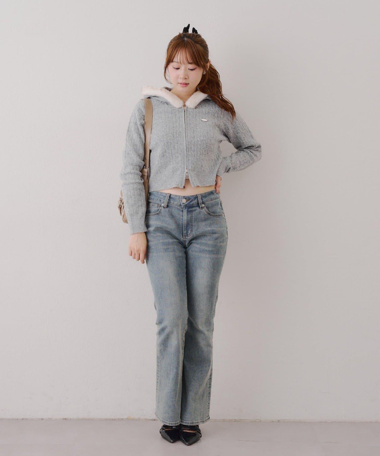 連帽毛絨拉鍊衛衣