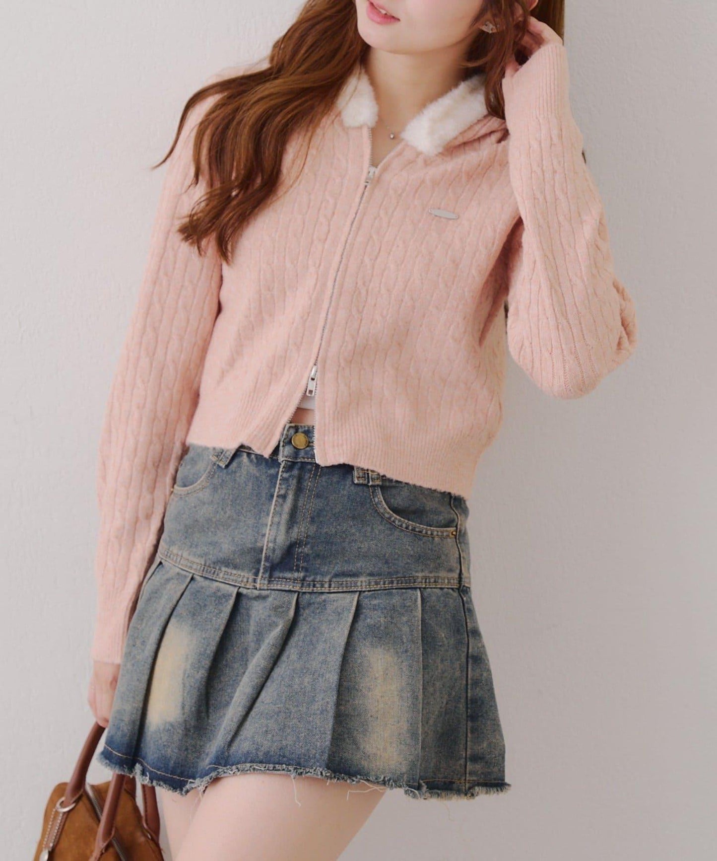 連帽毛絨拉鍊衛衣