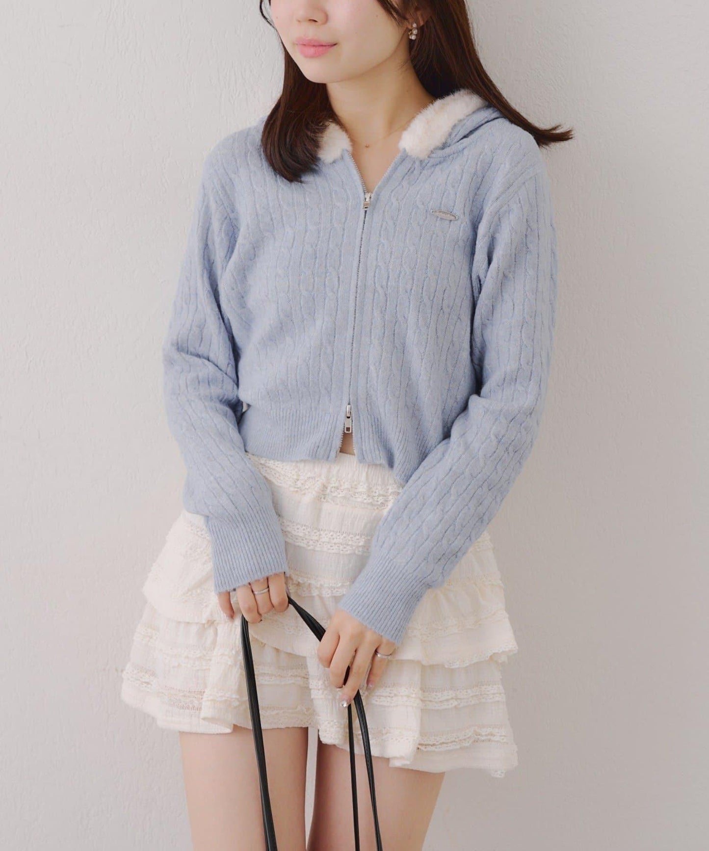 連帽毛絨拉鍊衛衣
