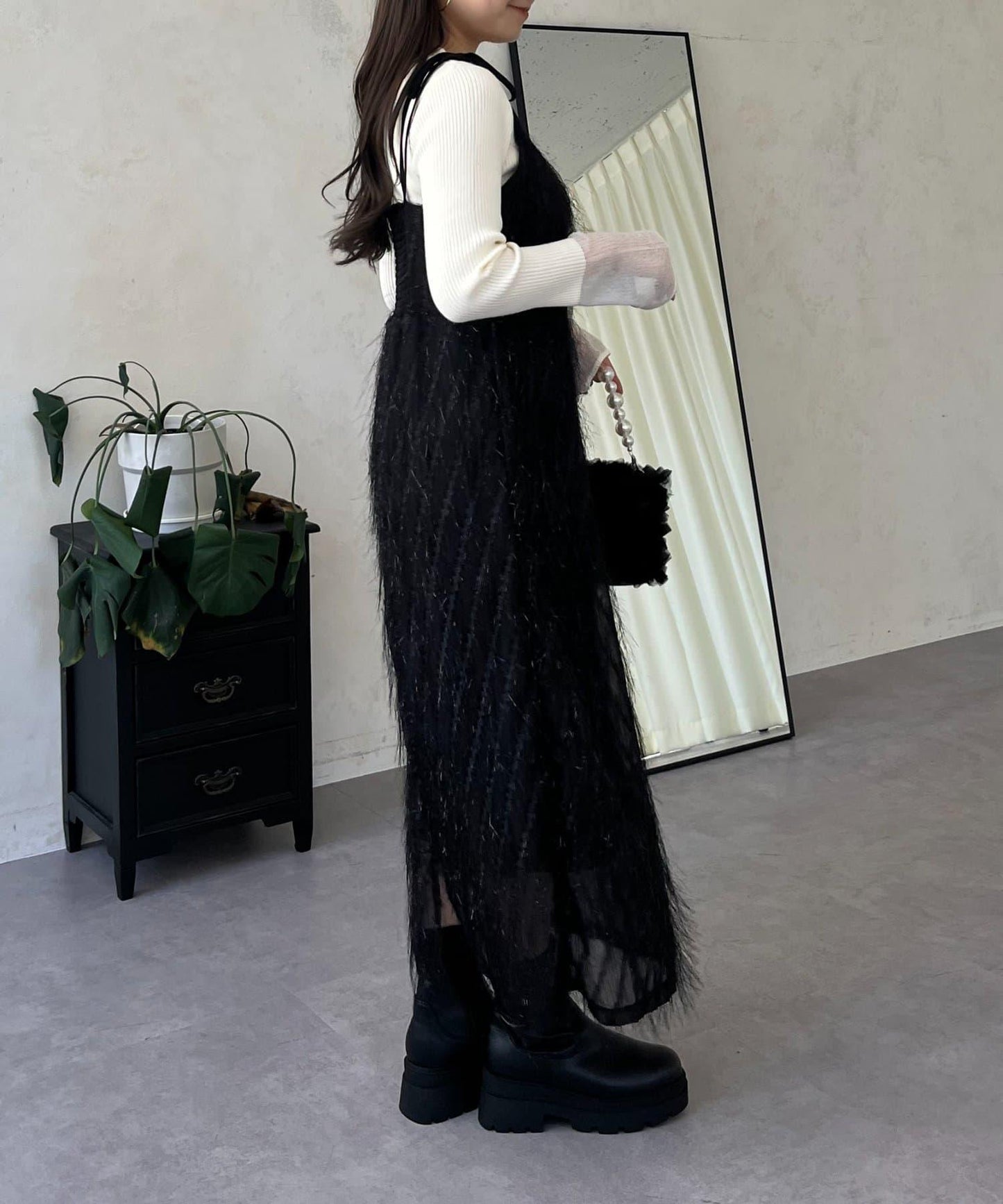 亮片流蘇吊帶連衣裙