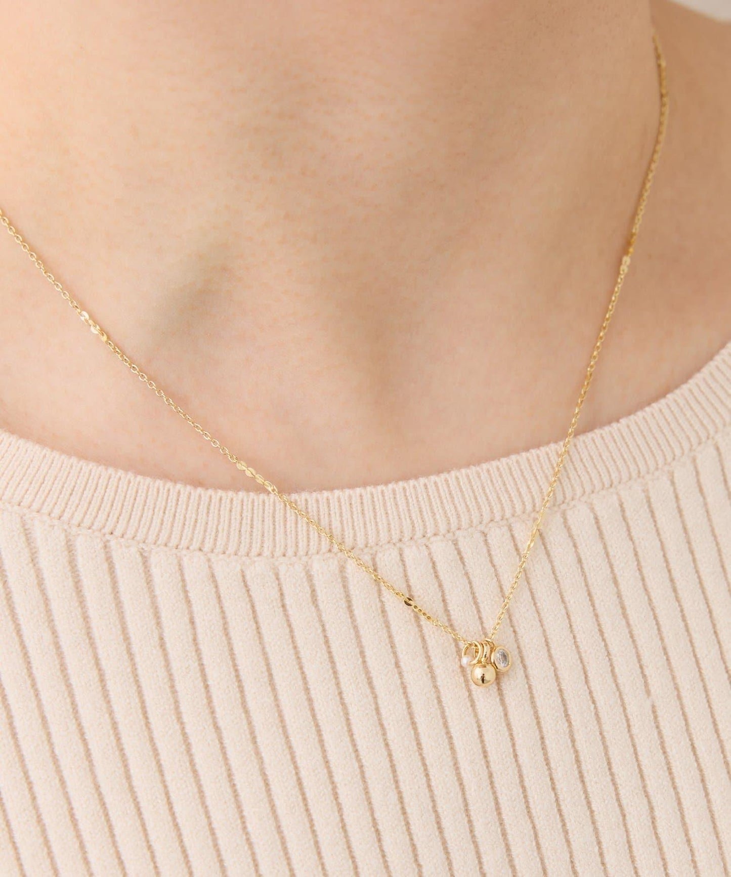 【PAPILLONNER/パピヨネ】混合迷你吊墜項鍊