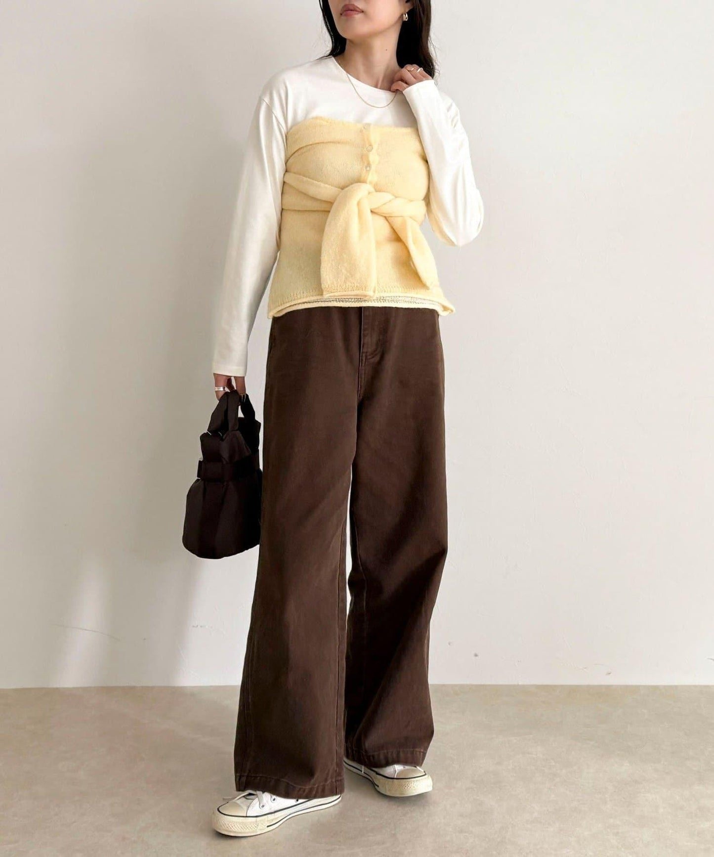 馬海毛混紡吊帶開衫