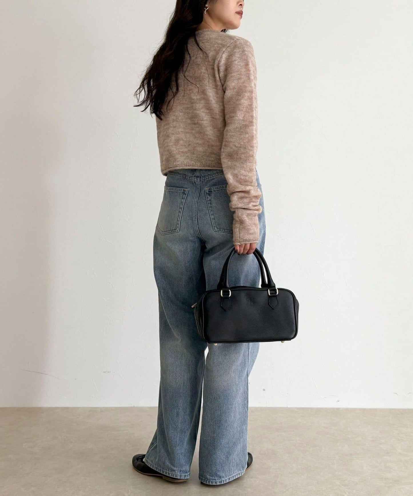 馬海毛混紡吊帶開衫