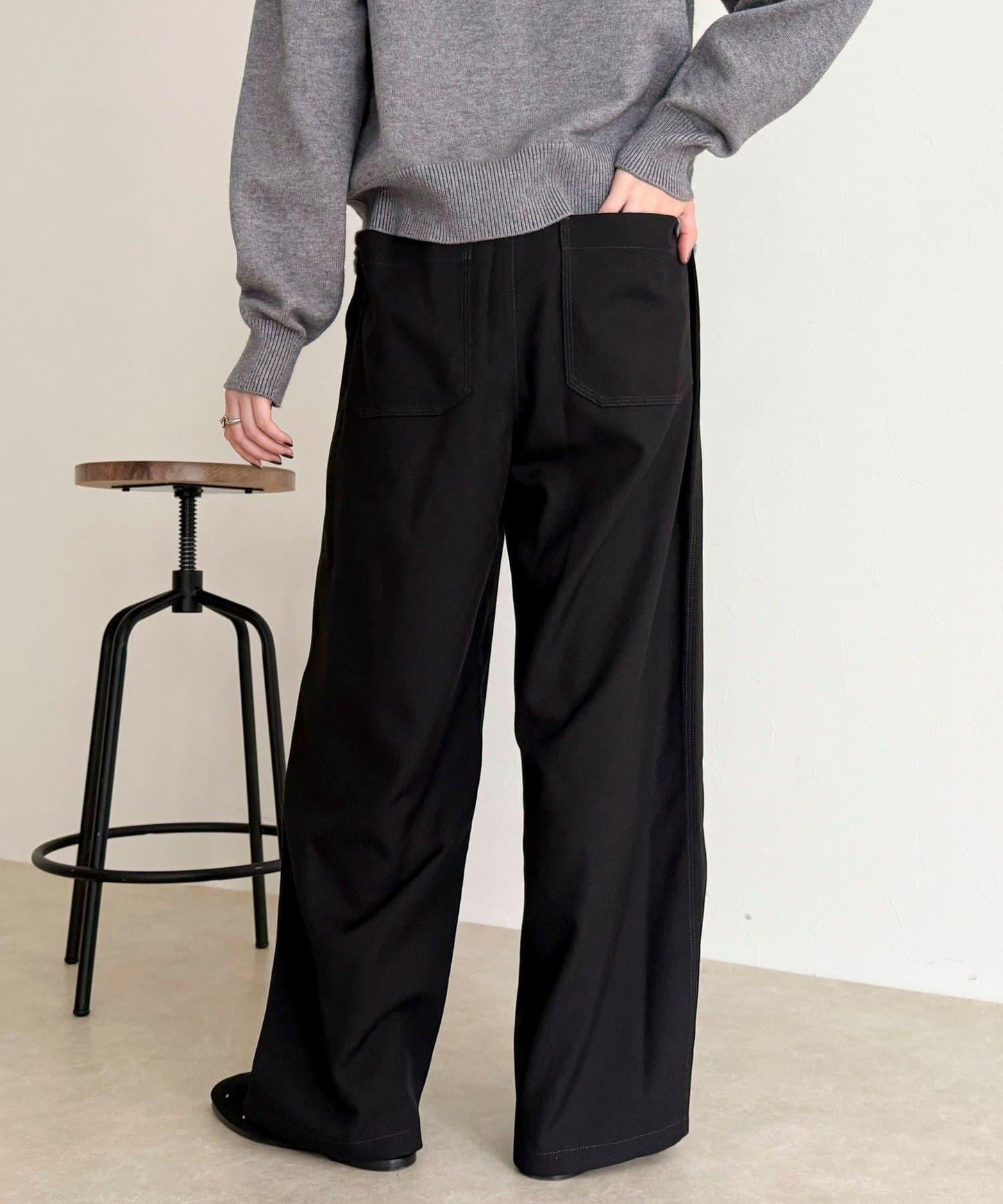 羊毛感休閒工裝褲