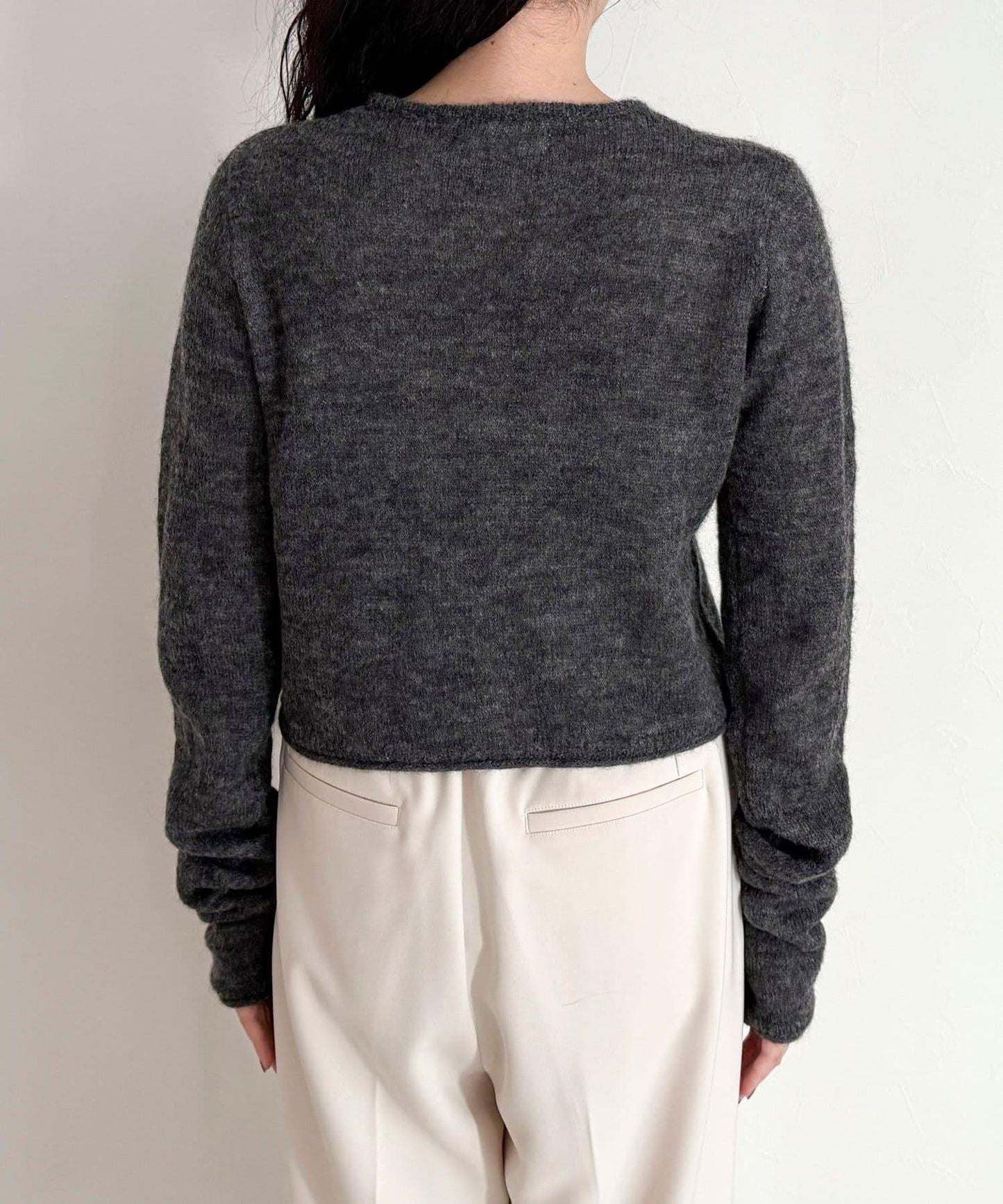 馬海毛混紡吊帶開衫