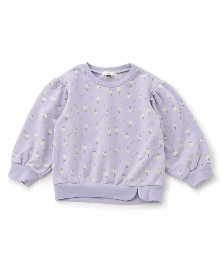 袖部蓬鬆全印花衛衣