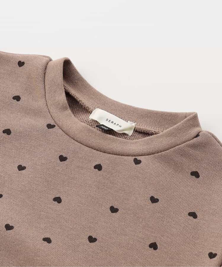 袖部蓬鬆全印花衛衣