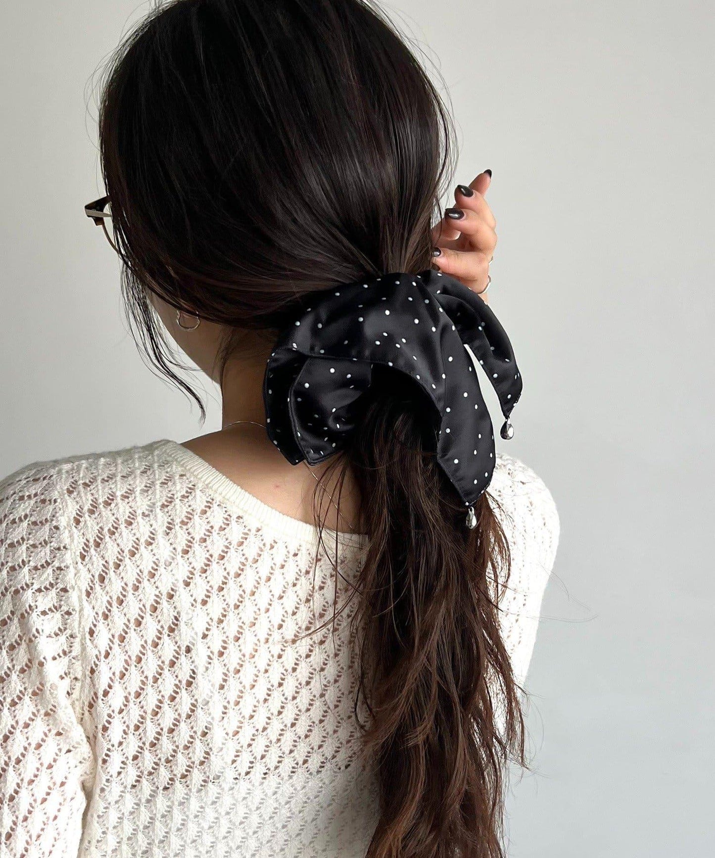 GOLDY 波點荷葉邊髮圈