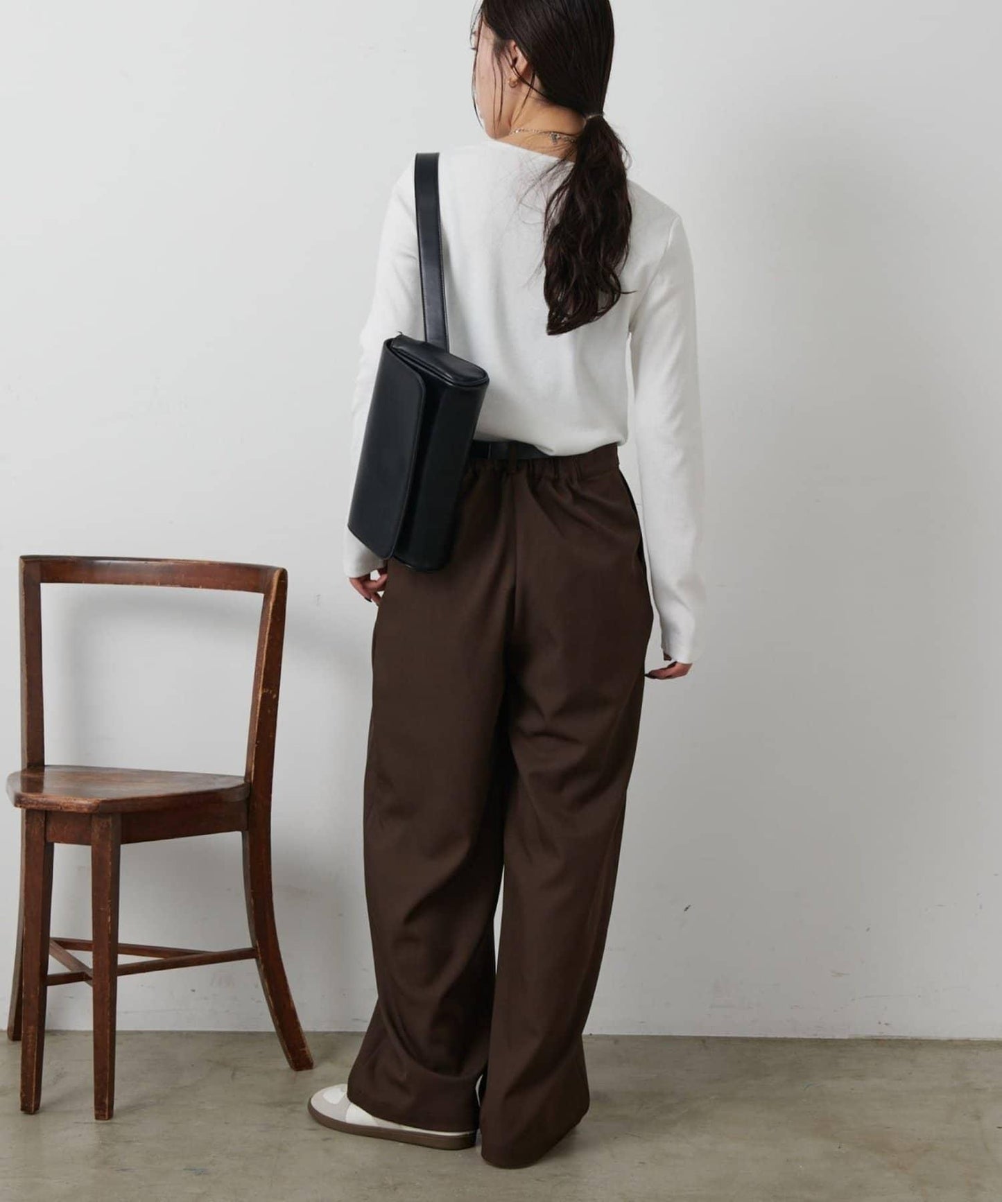 【AW/】亨利領羅紋長袖T恤