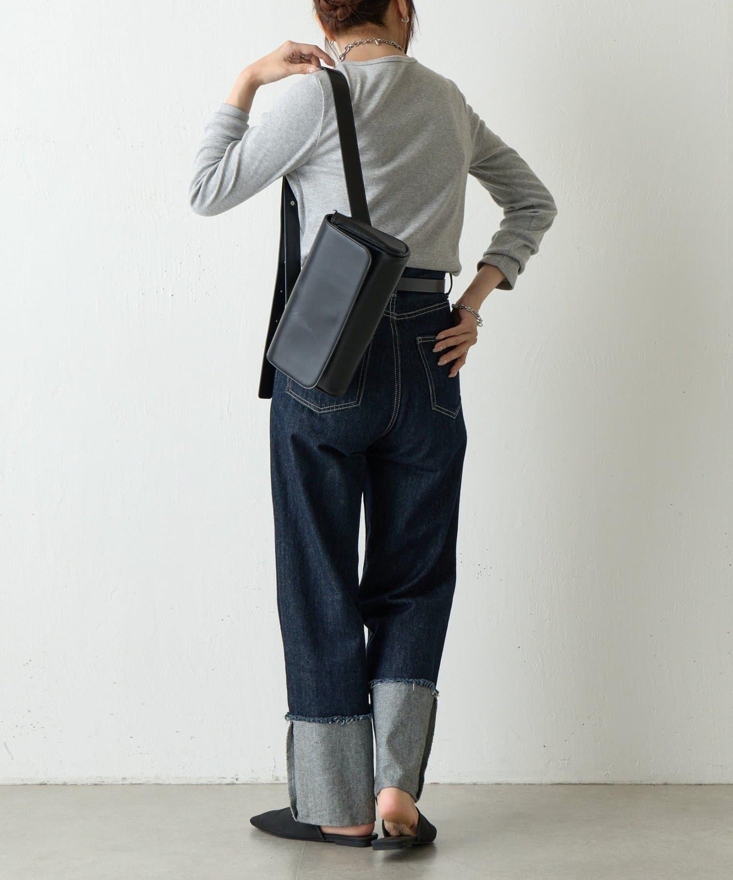 【AW/】亨利領羅紋長袖T恤