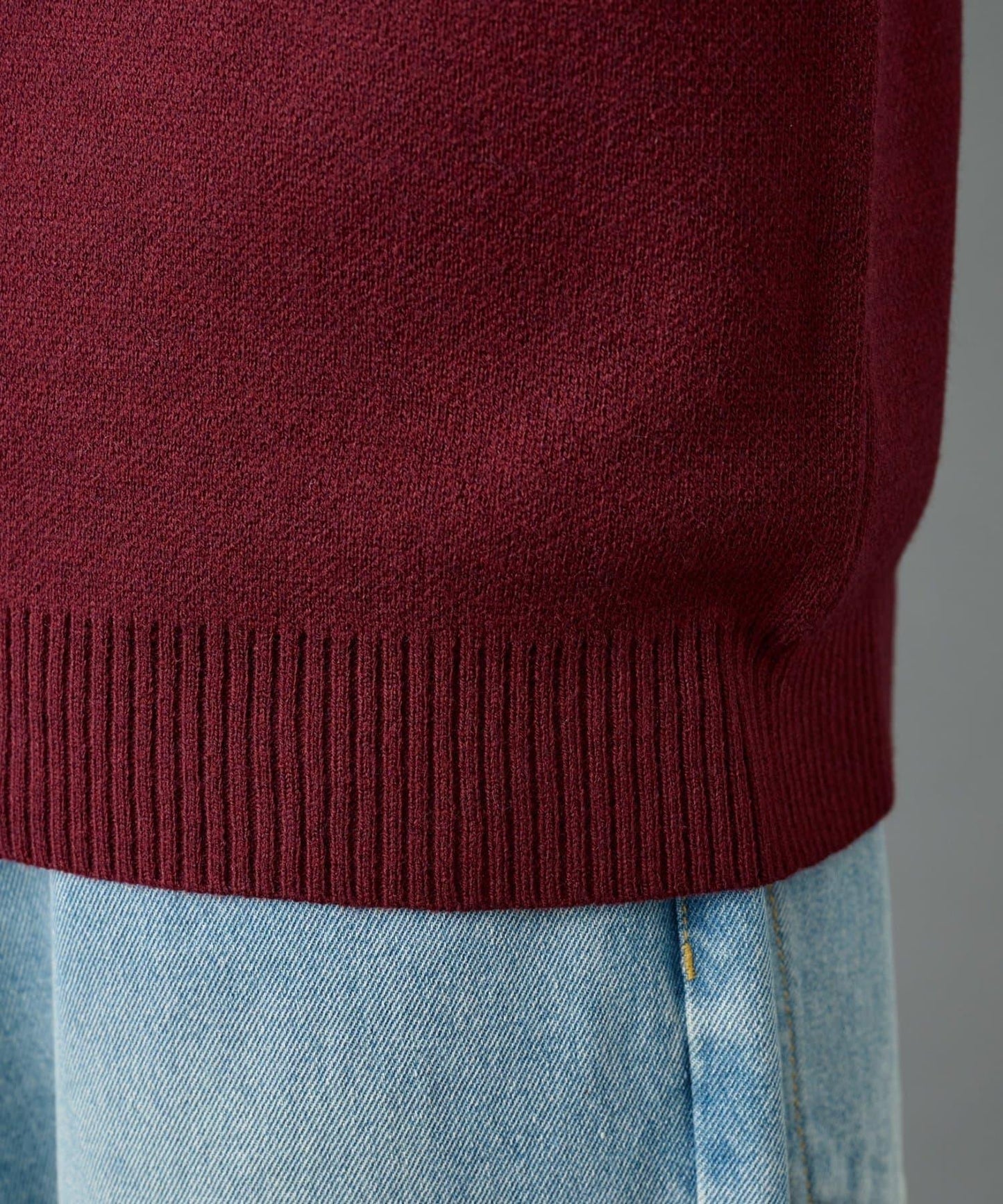 【AW】再生聚酯拼色圓領針織衫