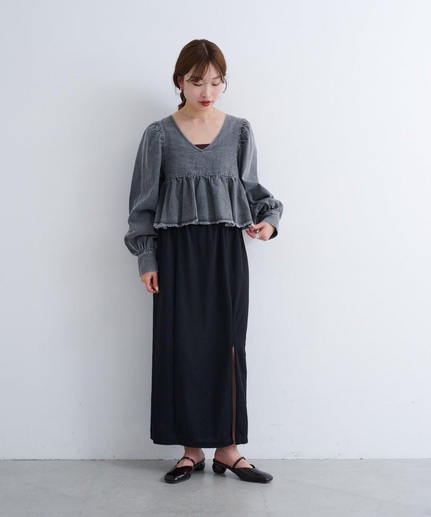 B牛仔2WAY襯衫