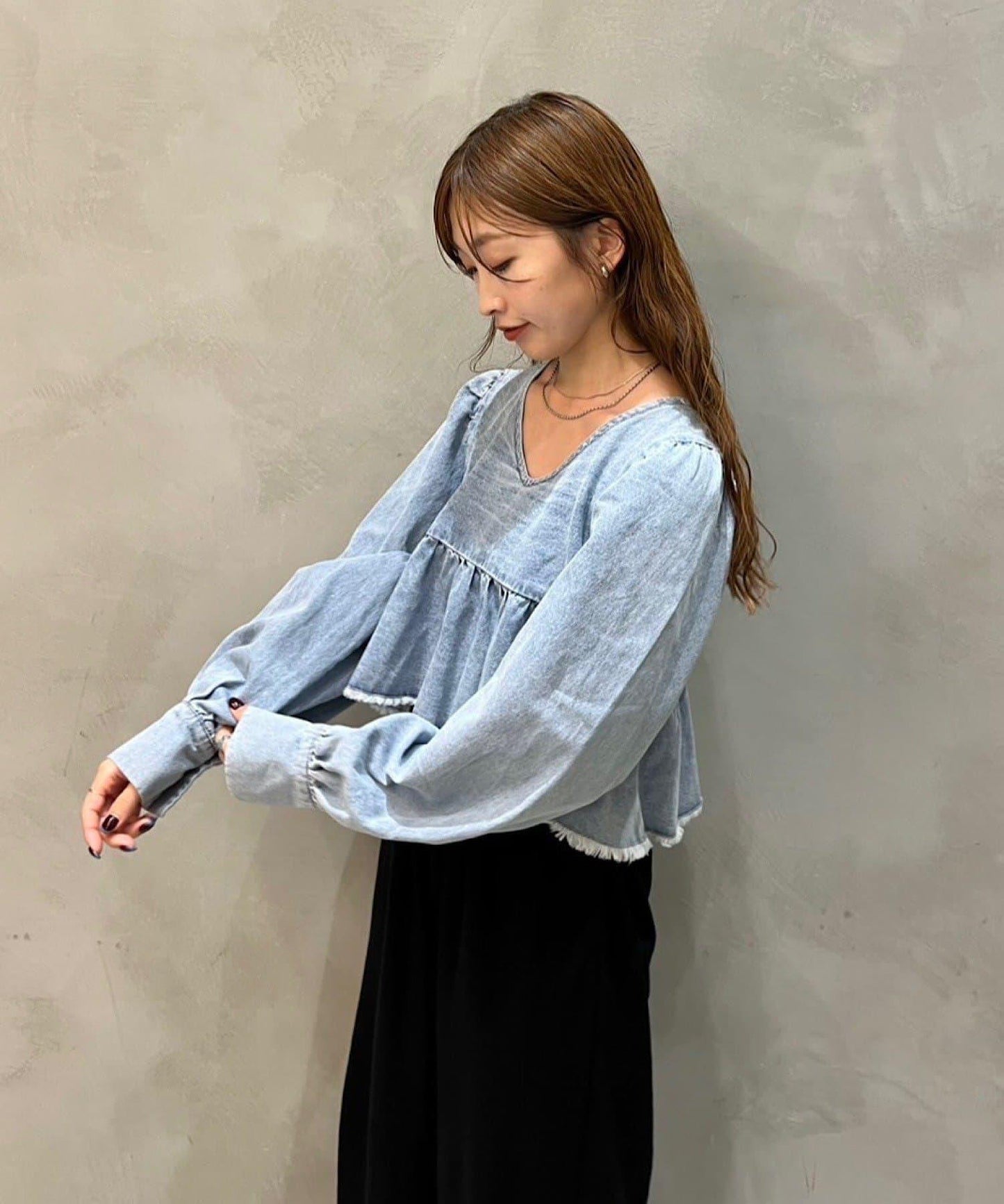 B牛仔2WAY襯衫