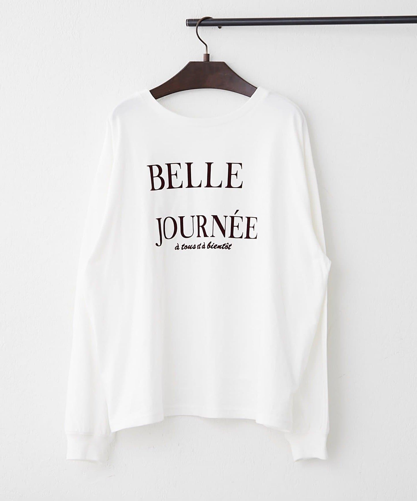 【前後兩穿】前胸印花長袖T恤