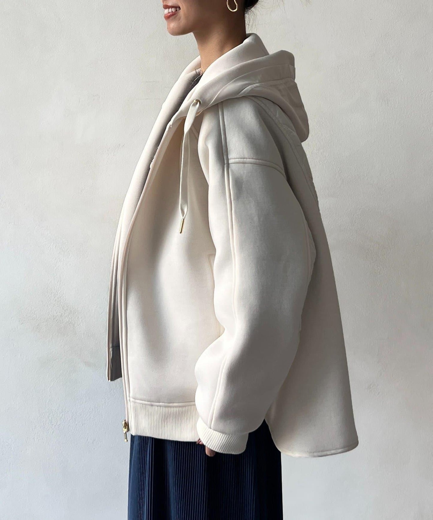 現代風格拼接棉服連帽夾克