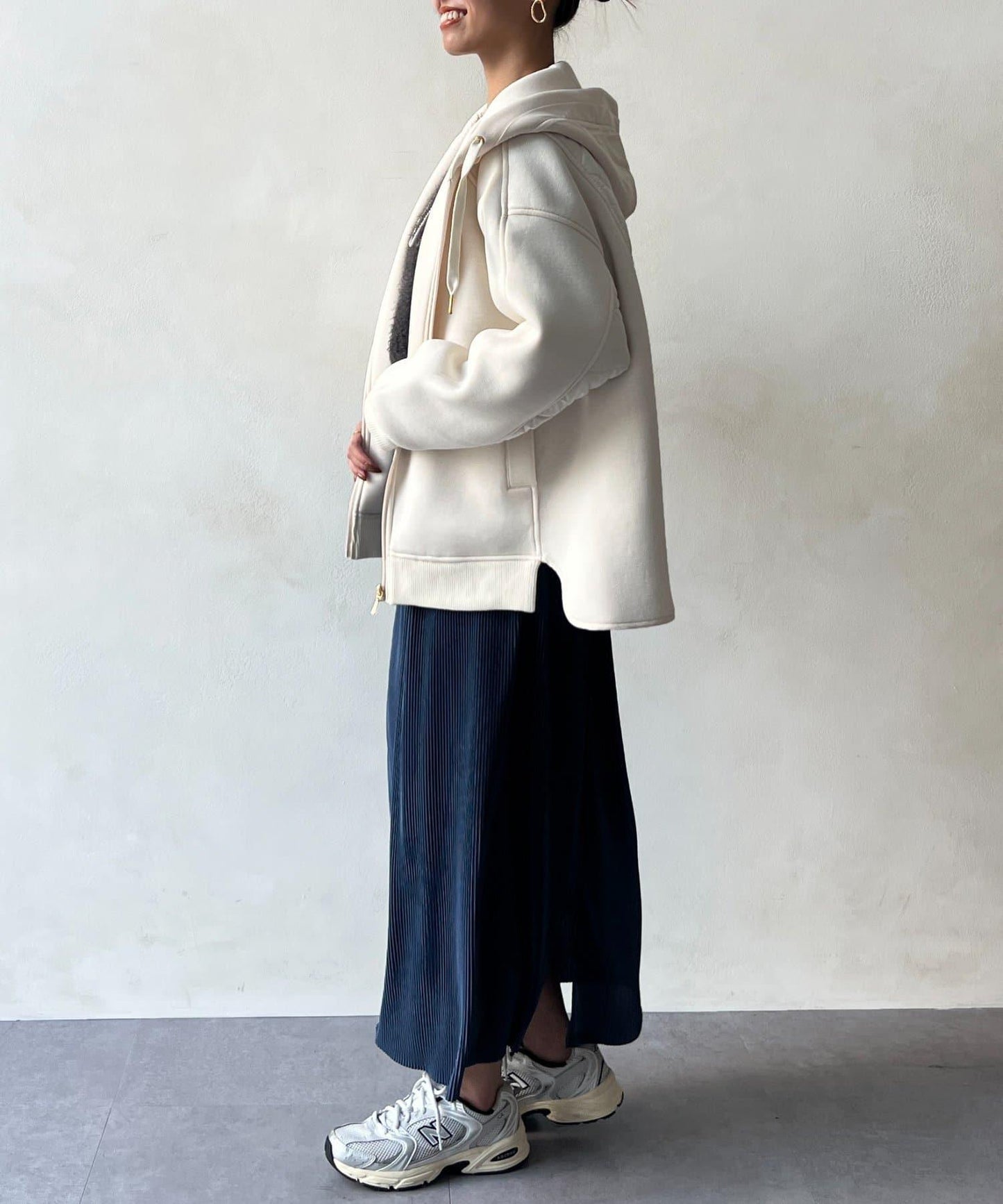 現代風格拼接棉服連帽夾克