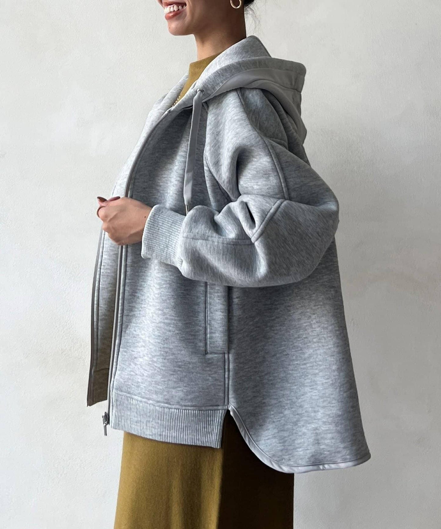現代風格拼接棉服連帽夾克