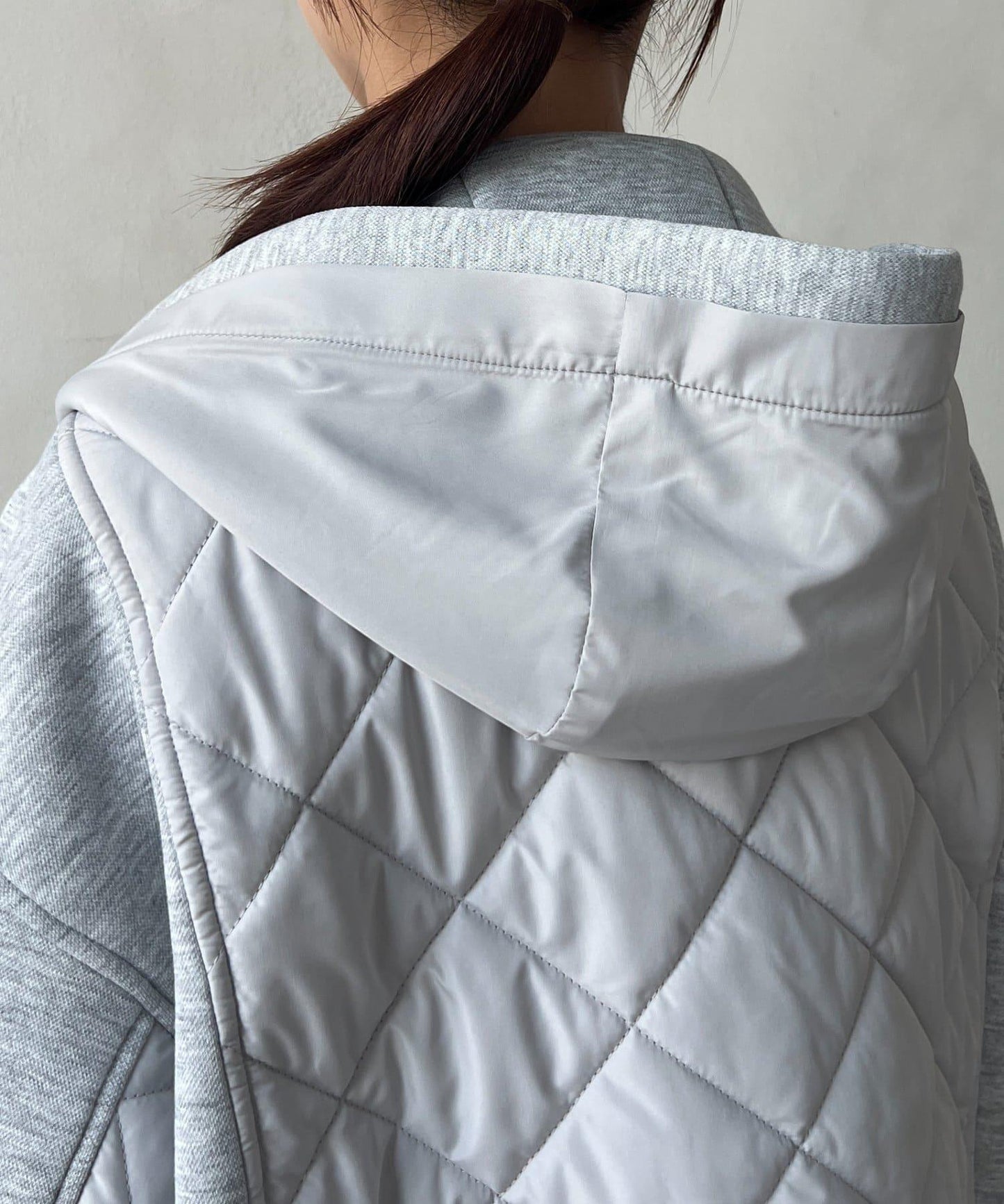 現代風格拼接棉服連帽夾克