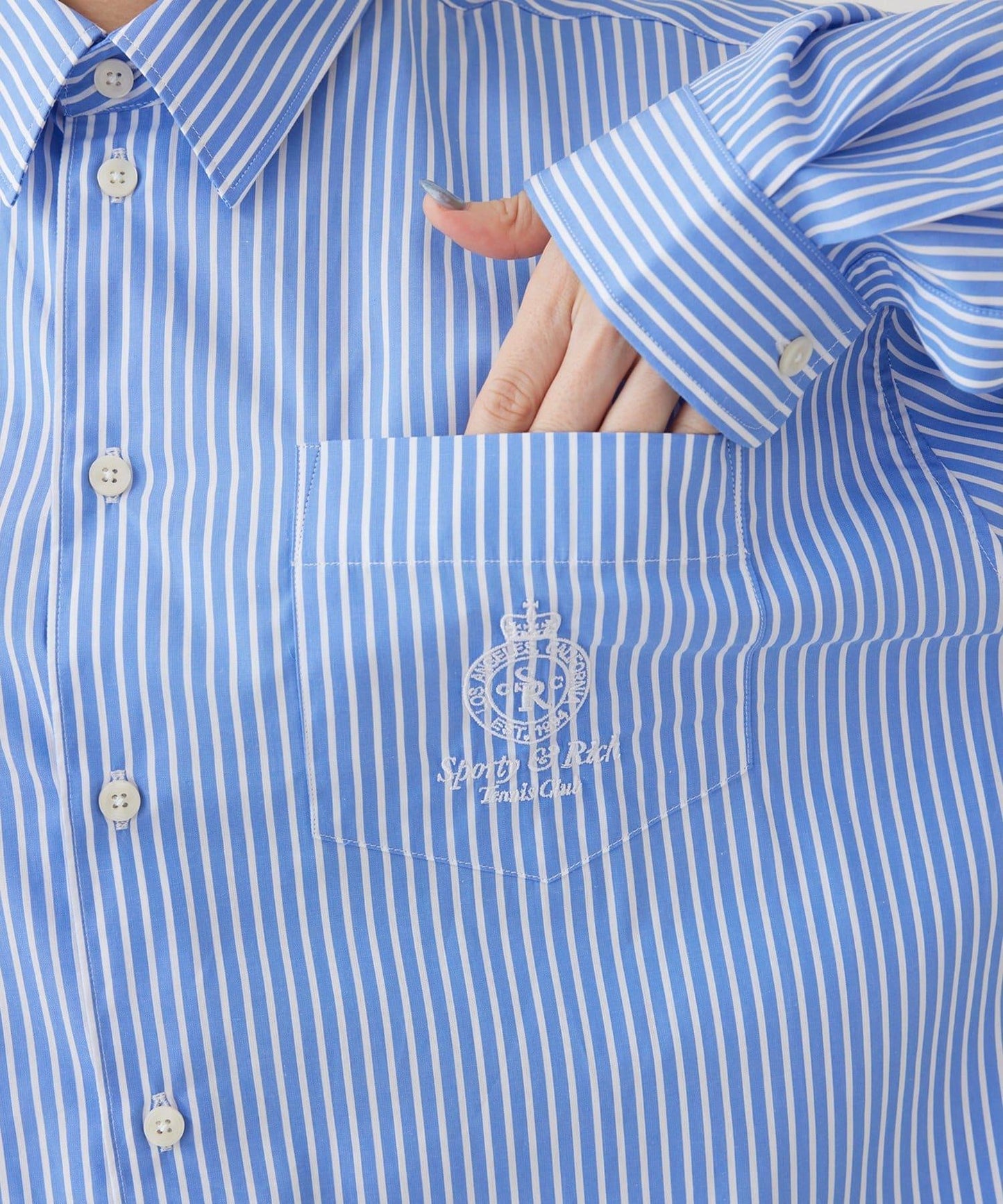【Sporty&Rich】皇冠網球襯衫