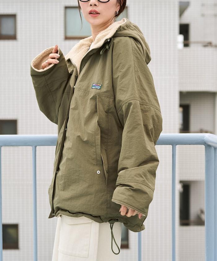 OUTDOORS羊羔絨可雙面穿連帽外套
