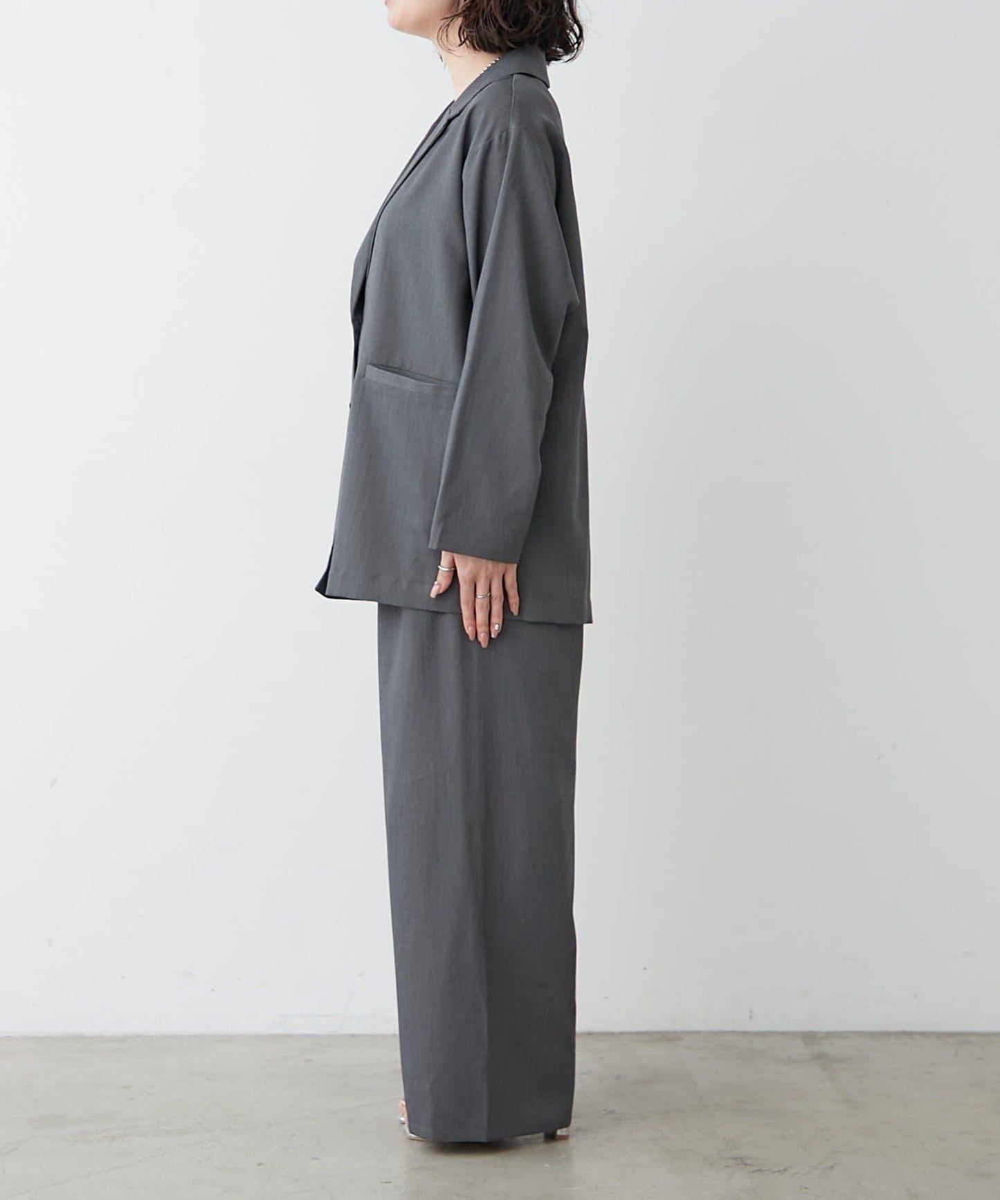 【2件套裝】西裝外套+寬腿褲