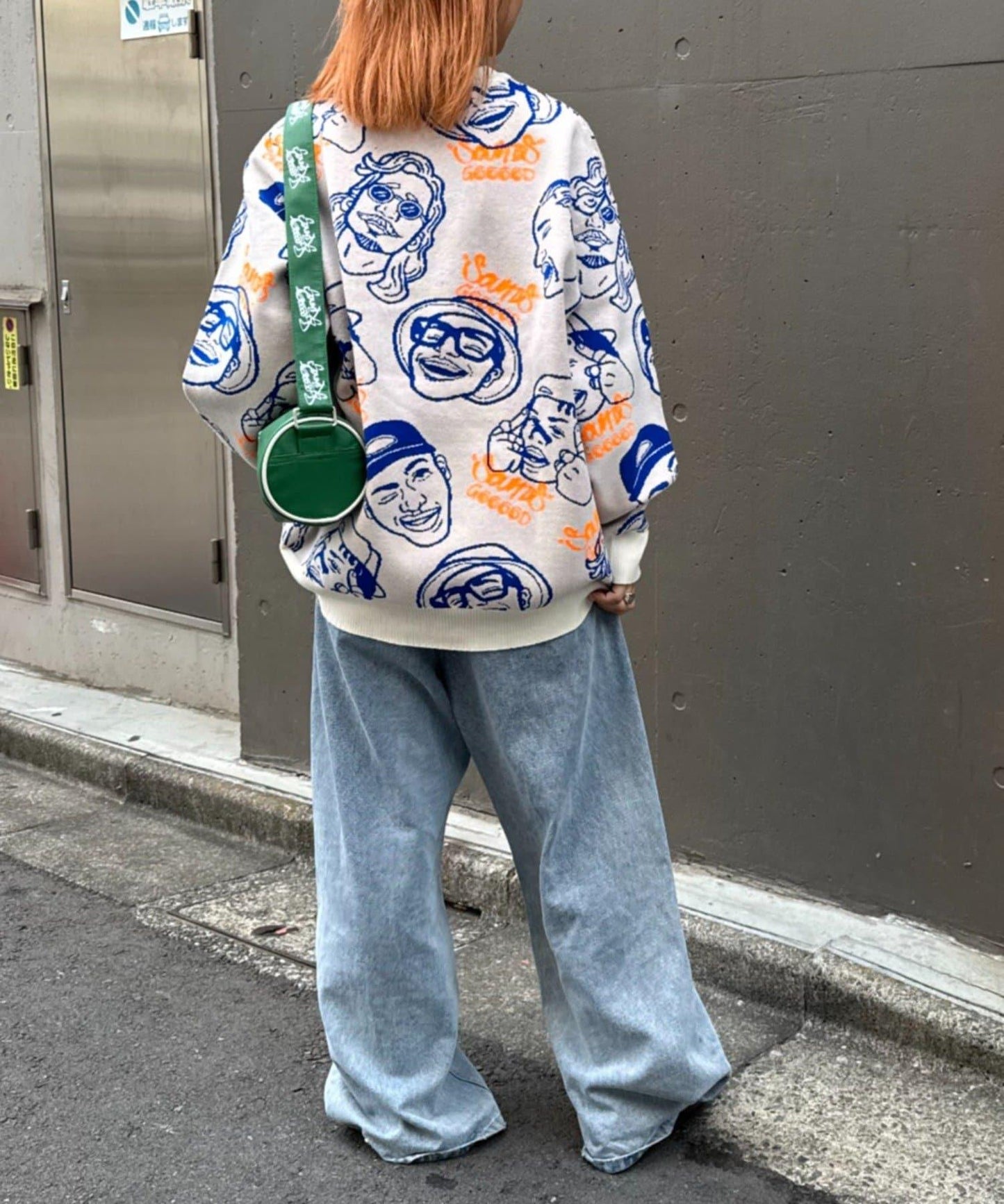 【SOUNDS GOOOOD】拼色臉部圖案針織衫