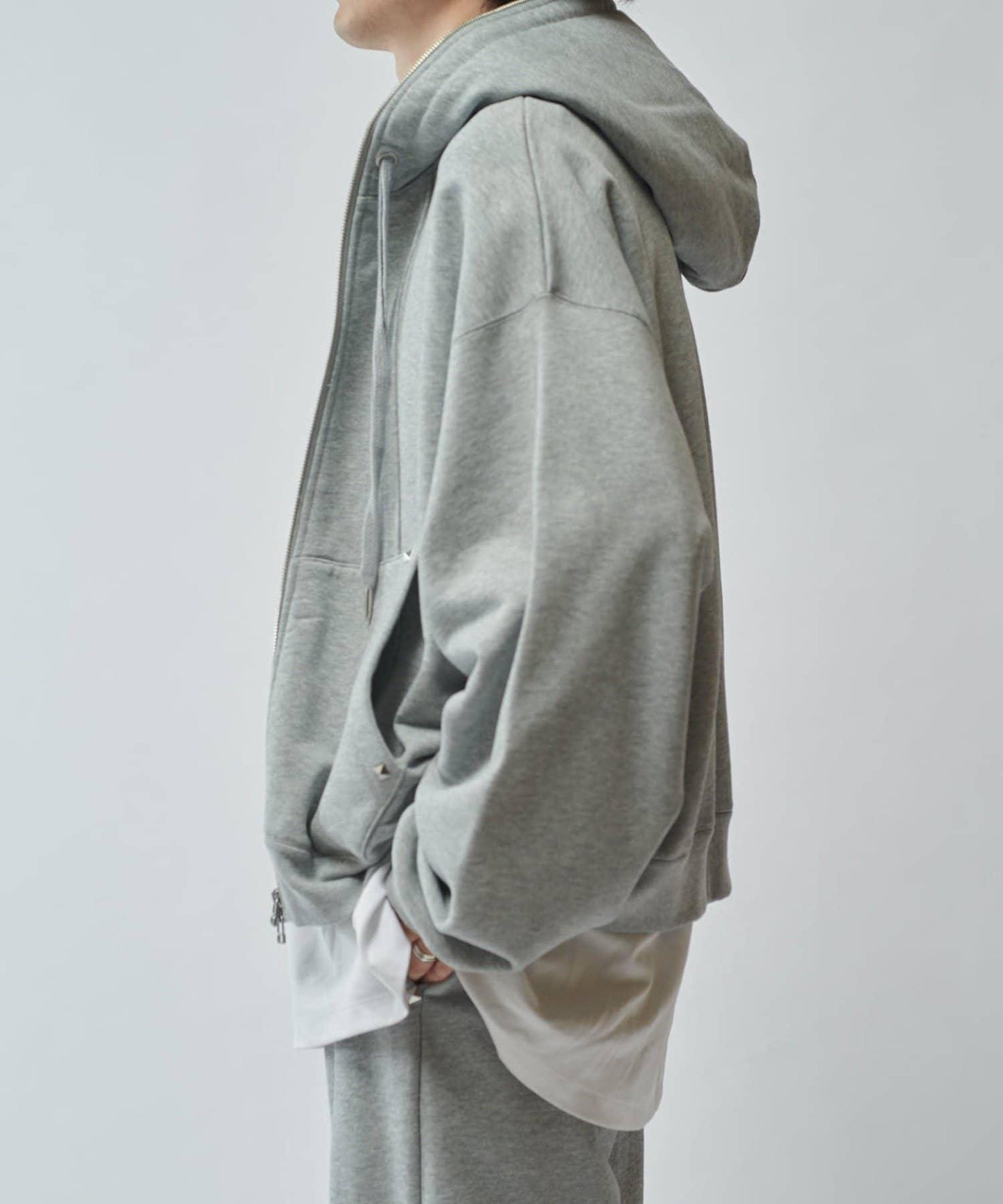 【SURJENT】 鉚釘拉鍊連帽衛衣