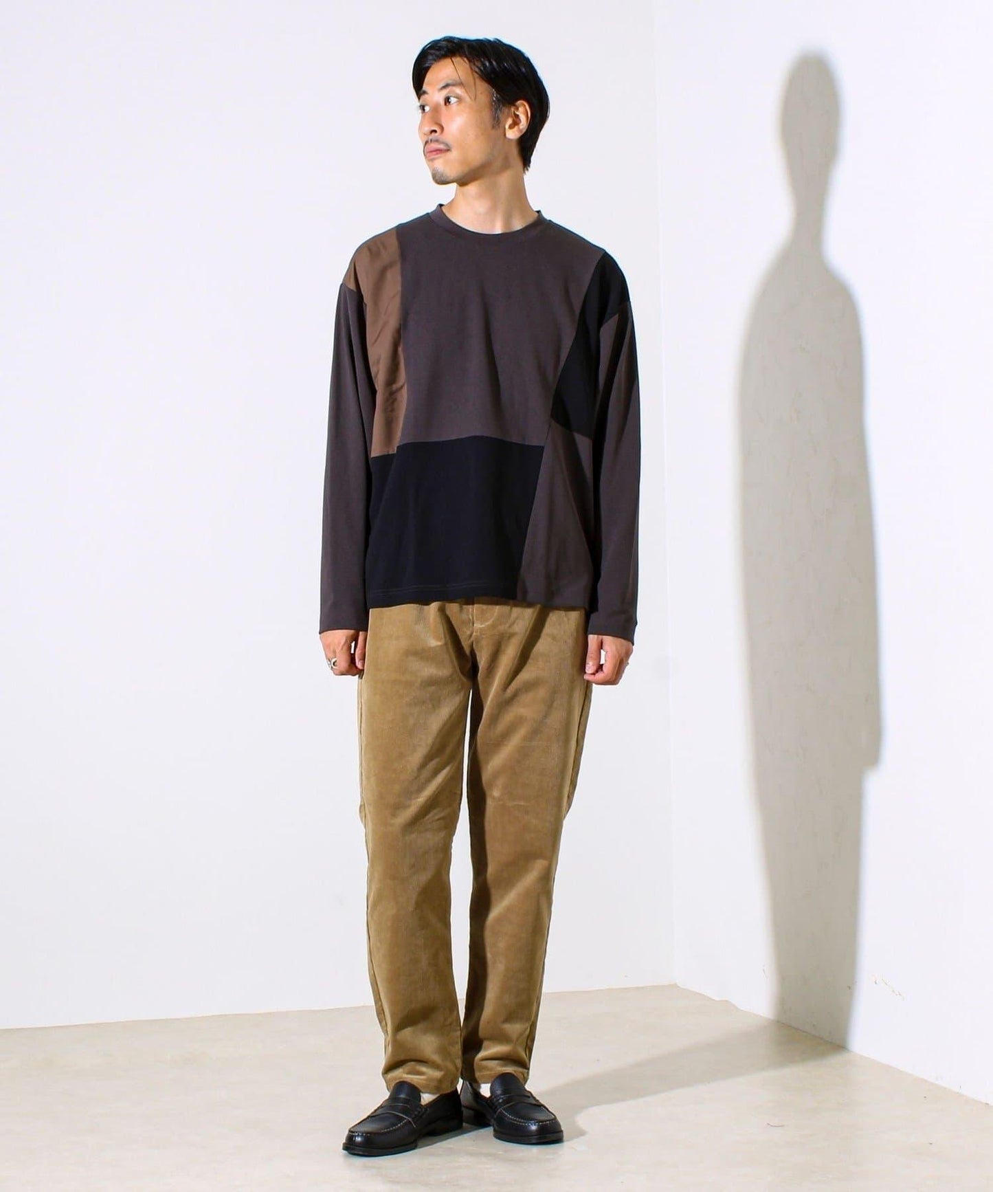 【保暖舒適且優雅】燈芯絨內里加絨彈力休閒褲