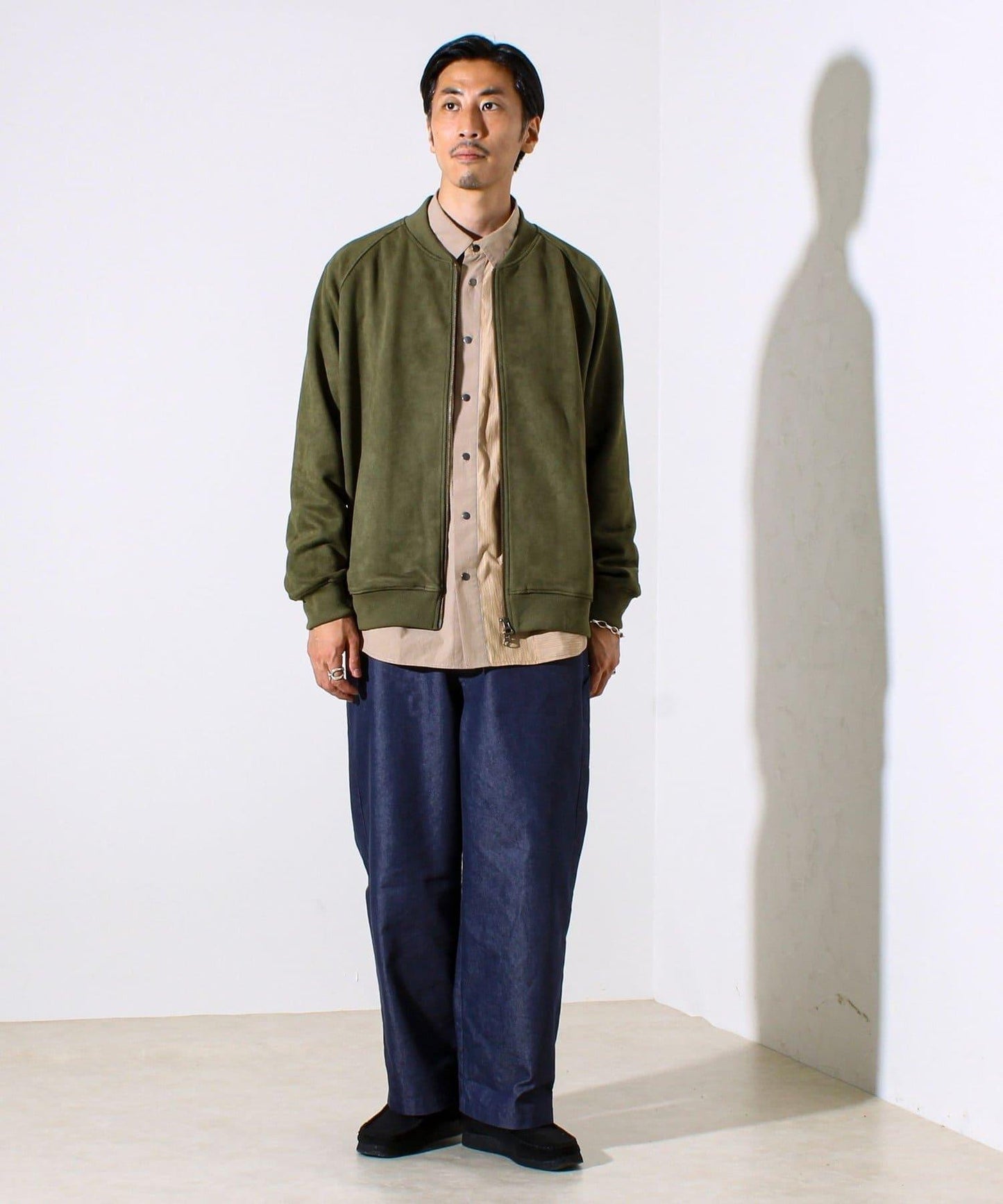 【秋季新定番】仿麂皮MA-1拉鍊夾克