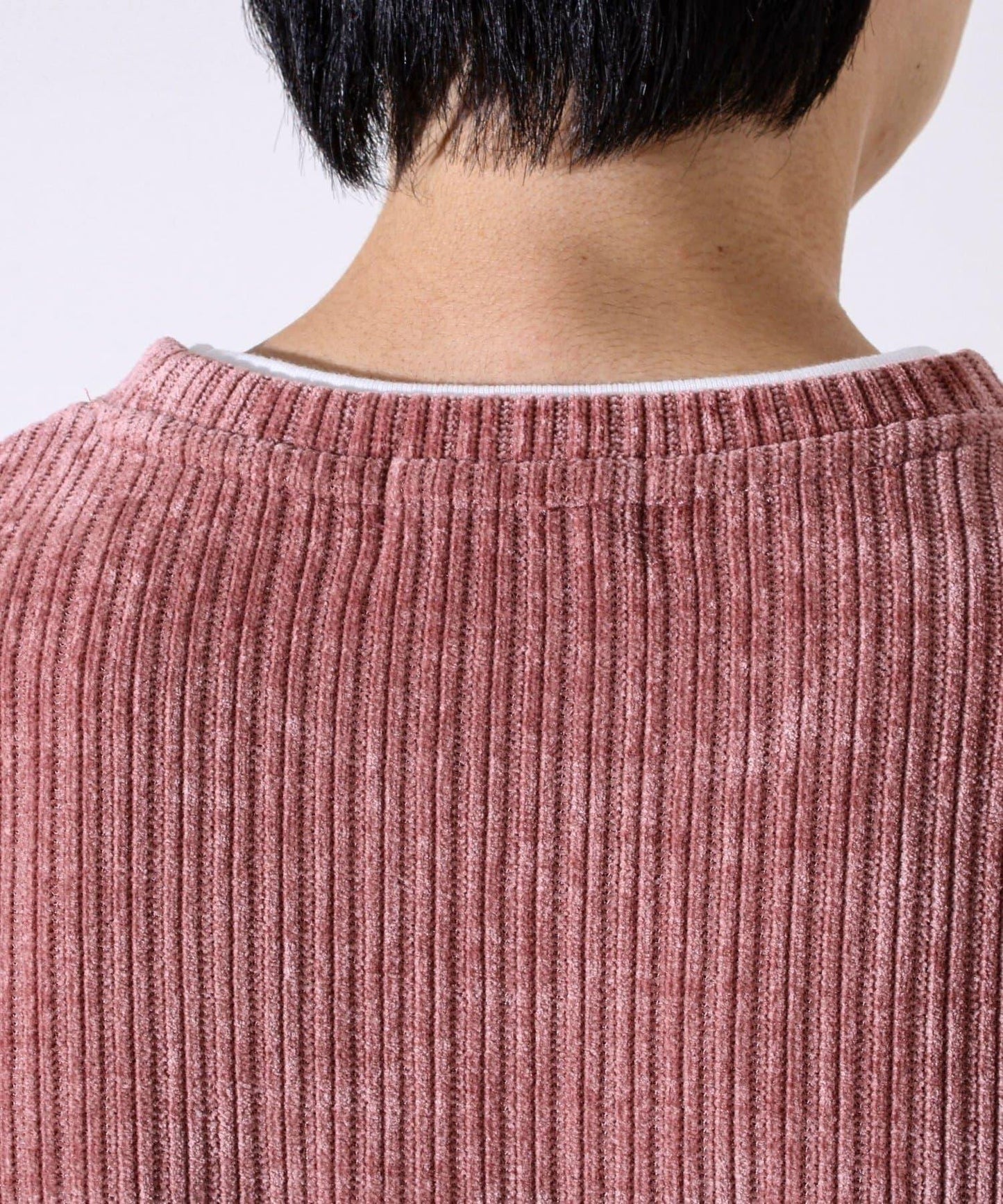 【疊穿感即刻時尚】燈芯絨假兩件長袖T恤