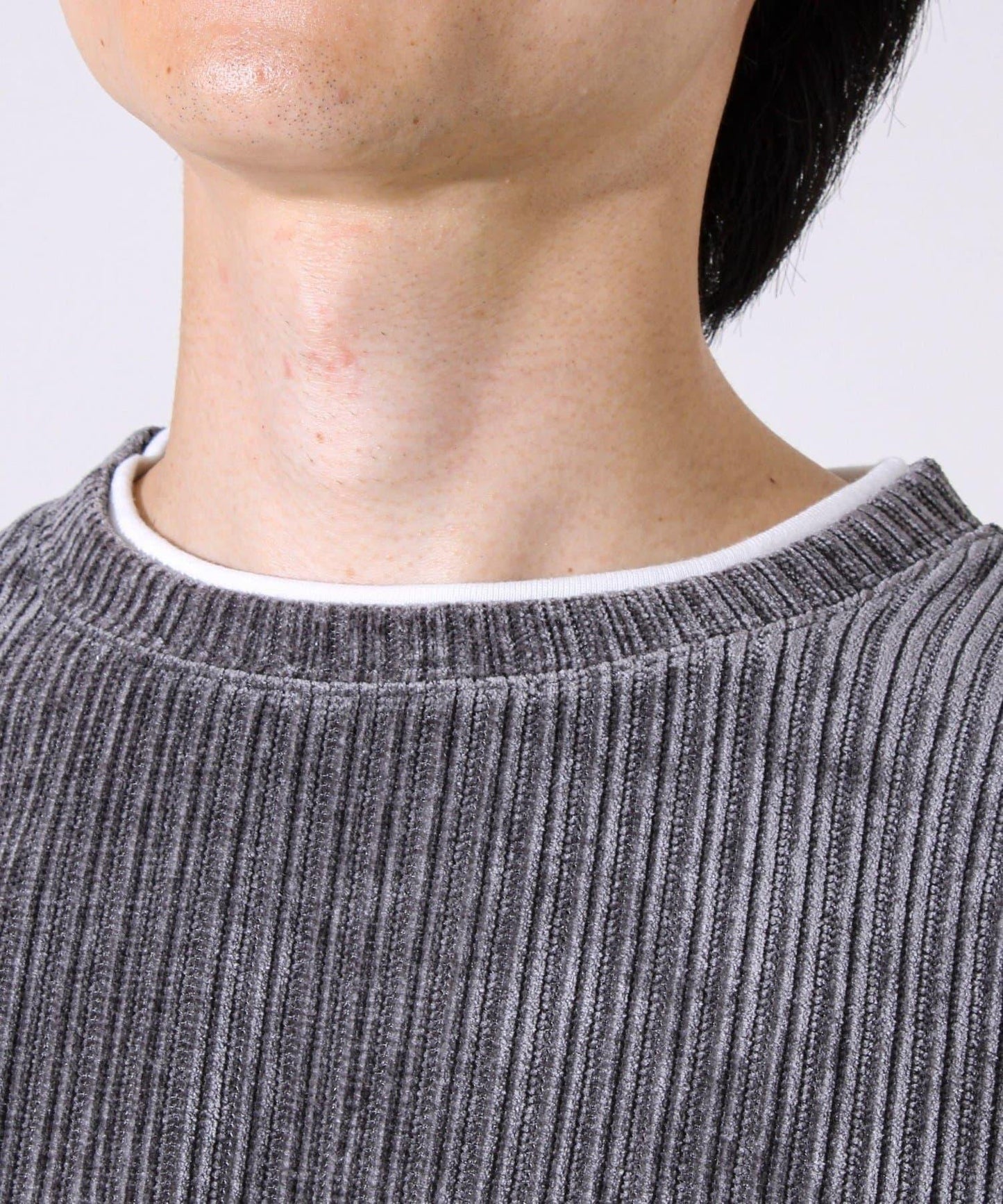 【疊穿感即刻時尚】燈芯絨假兩件長袖T恤