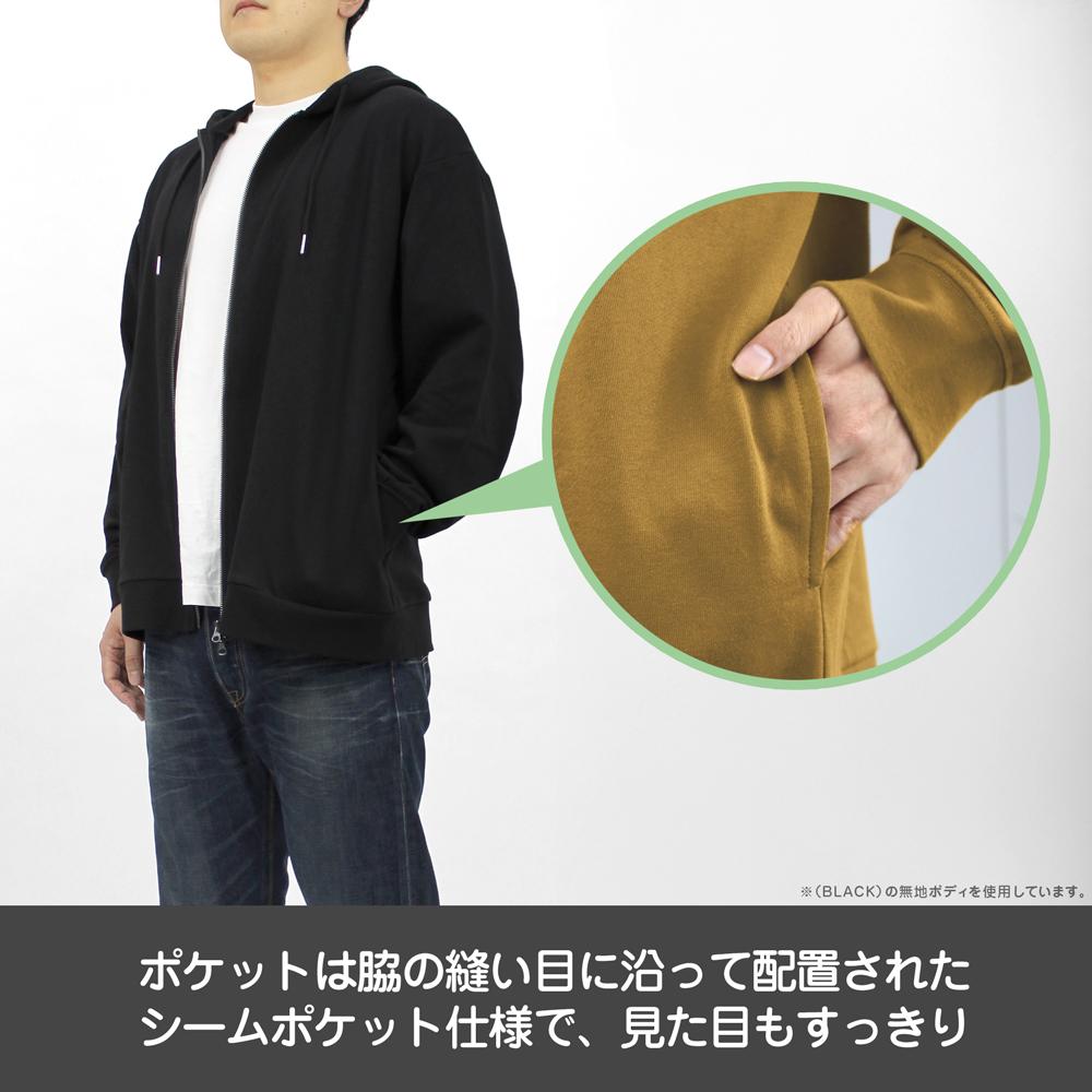 SEASON3_XL碼_剪影摩托志摩凜拉鍊連帽衛衣/黑色