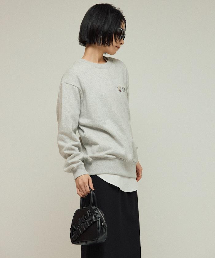 有機棉動物刺繡衛衣 / 寬鬆版型 / 毛圈衛衣