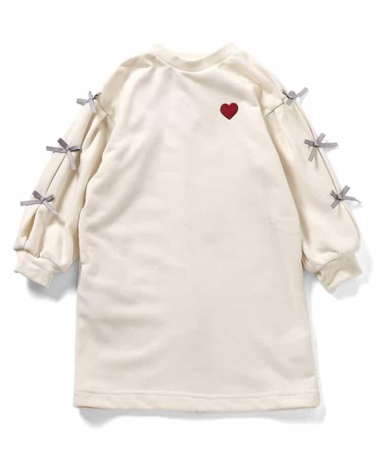 袖部蝴蝶結連衣裙