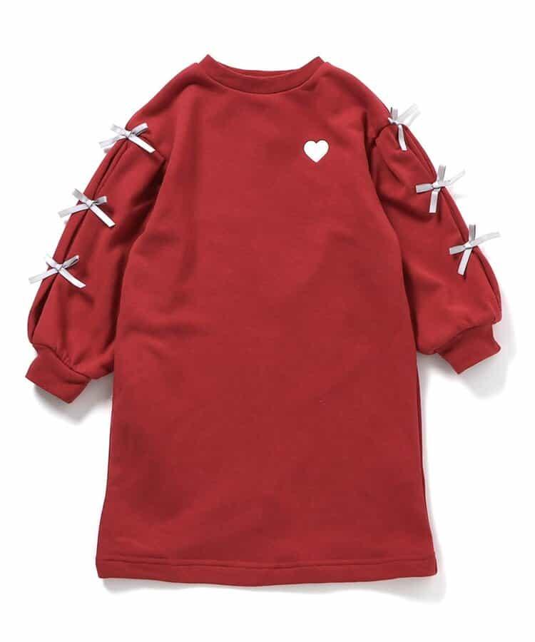 袖部蝴蝶結連衣裙