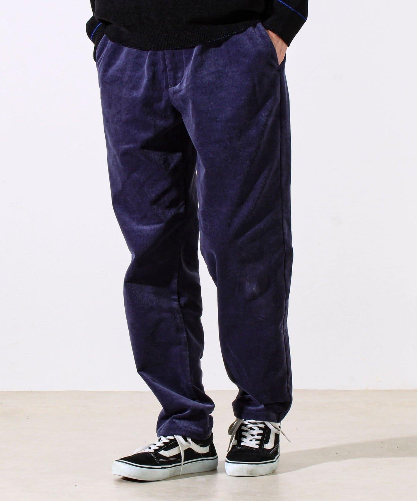 【保暖舒適且優雅】燈芯絨內里加絨彈力休閒褲