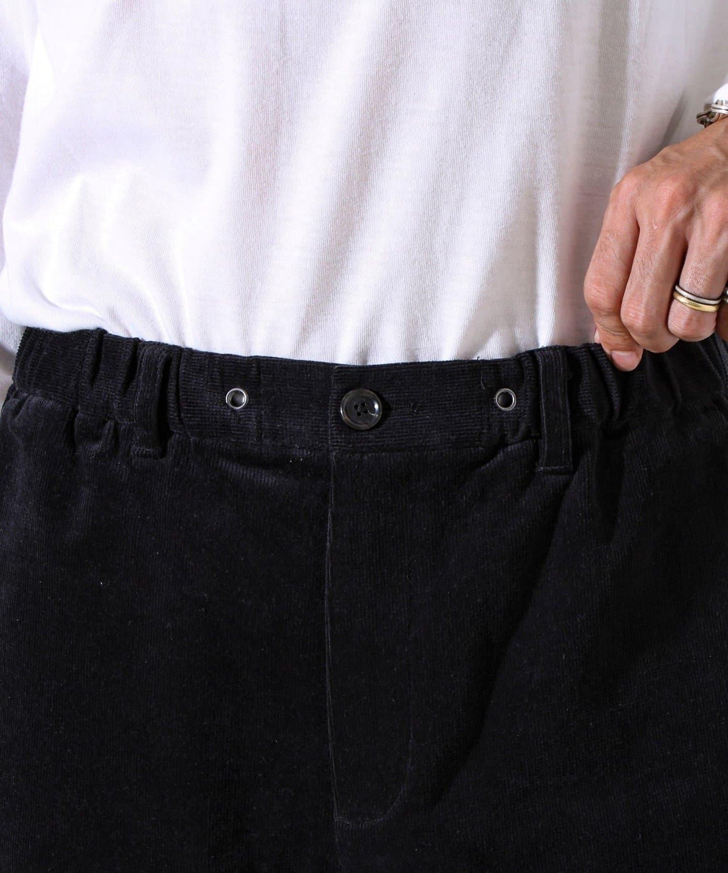 【保暖舒適且優雅】燈芯絨內里加絨彈力休閒褲