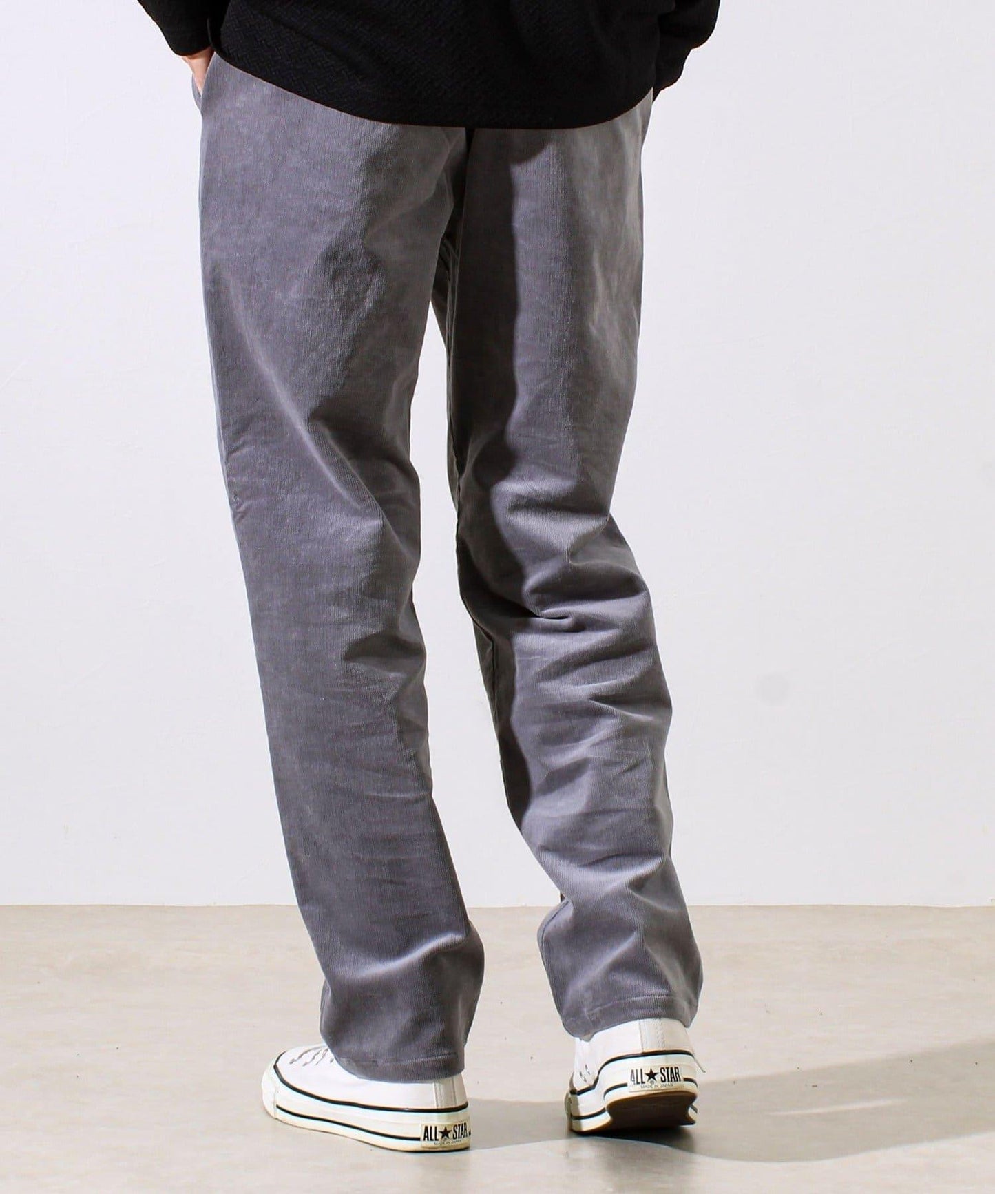 【保暖舒適且優雅】燈芯絨內里加絨彈力休閒褲