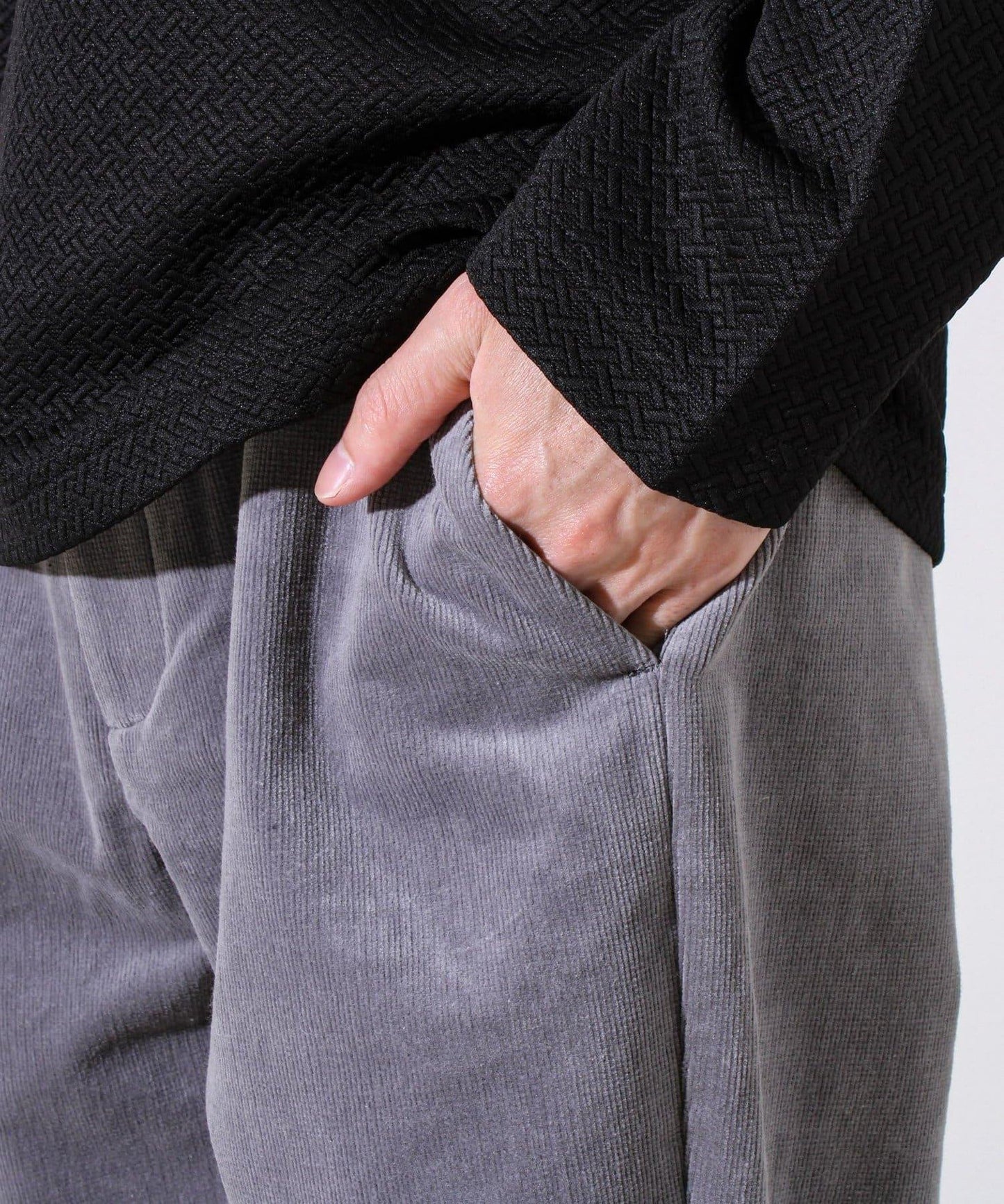 【保暖舒適且優雅】燈芯絨內里加絨彈力休閒褲