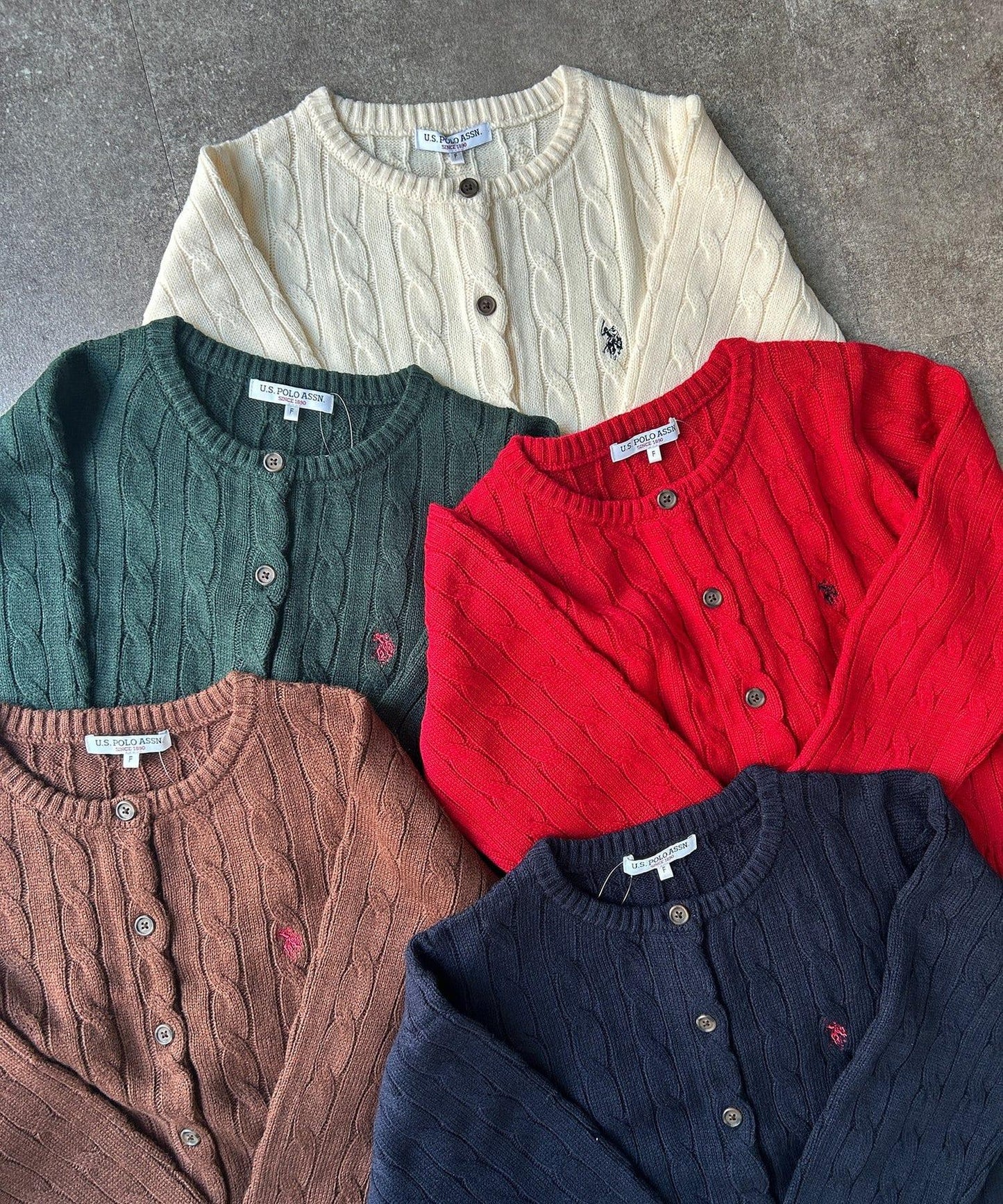 【U.S. POLO ASSN.】麻花針織開衫