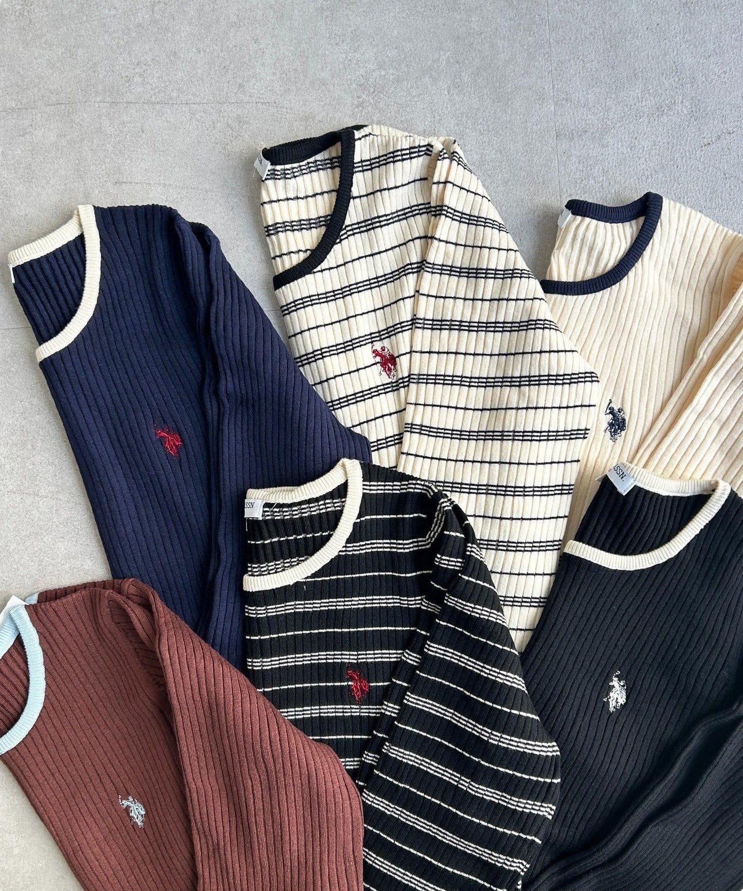 【U.S. POLO ASSN.】圓領羅紋針織衫